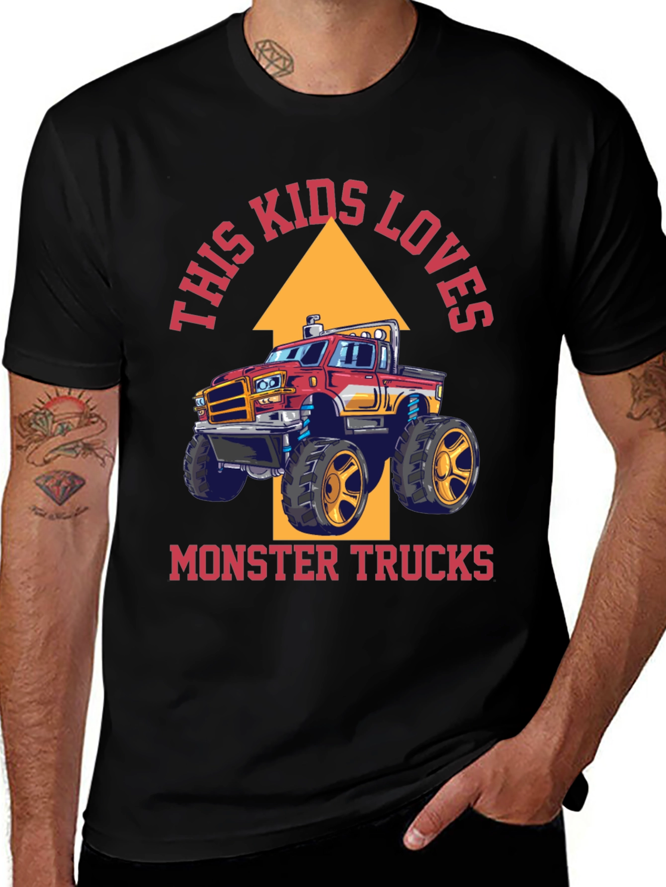 Camiseta This Kids Loves Monster Trucks