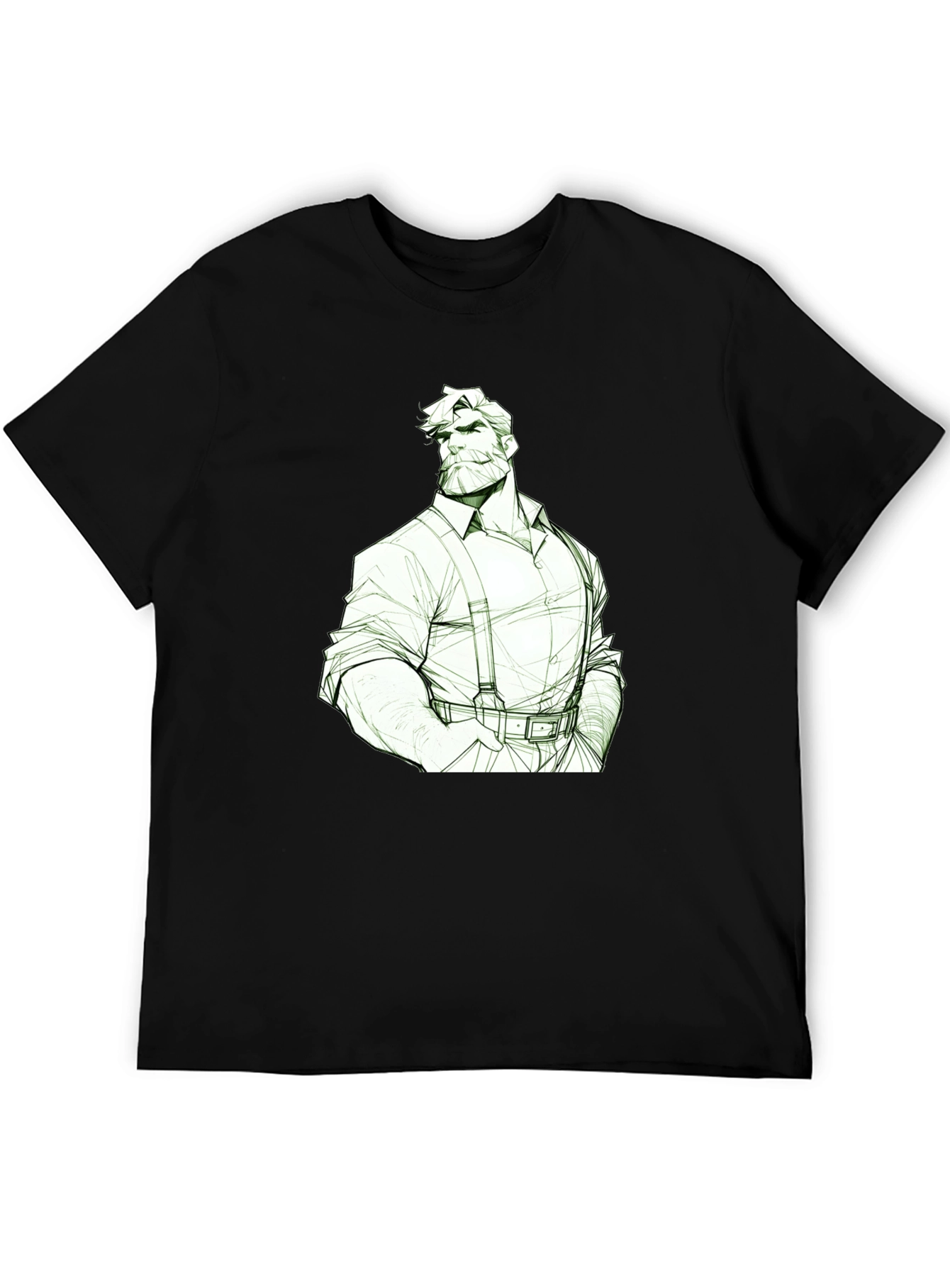 Camiseta Hombre Diseño Leñador Estilizado