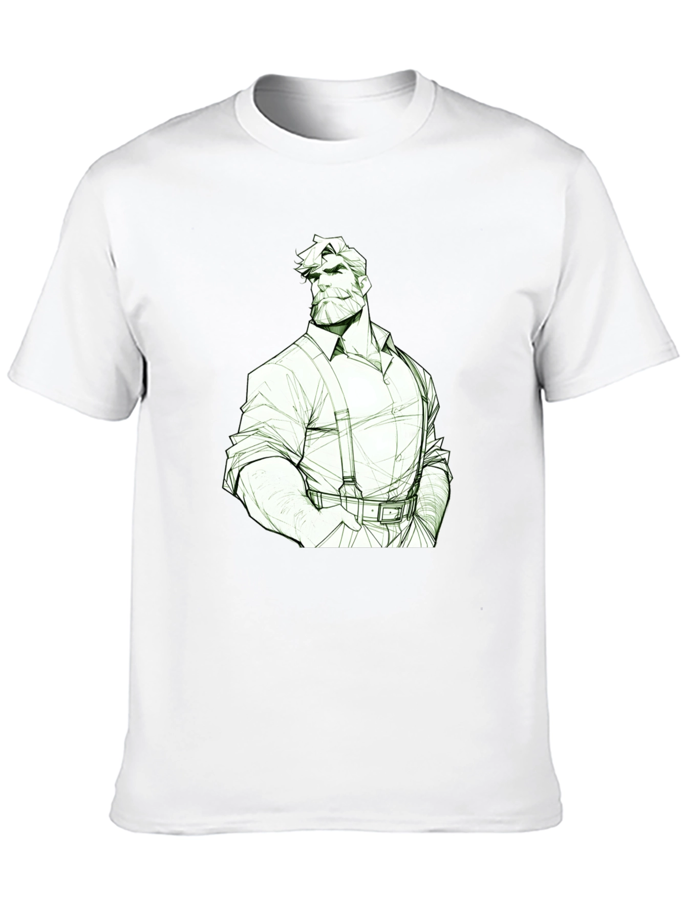Camiseta Hombre Diseño Leñador Estilizado