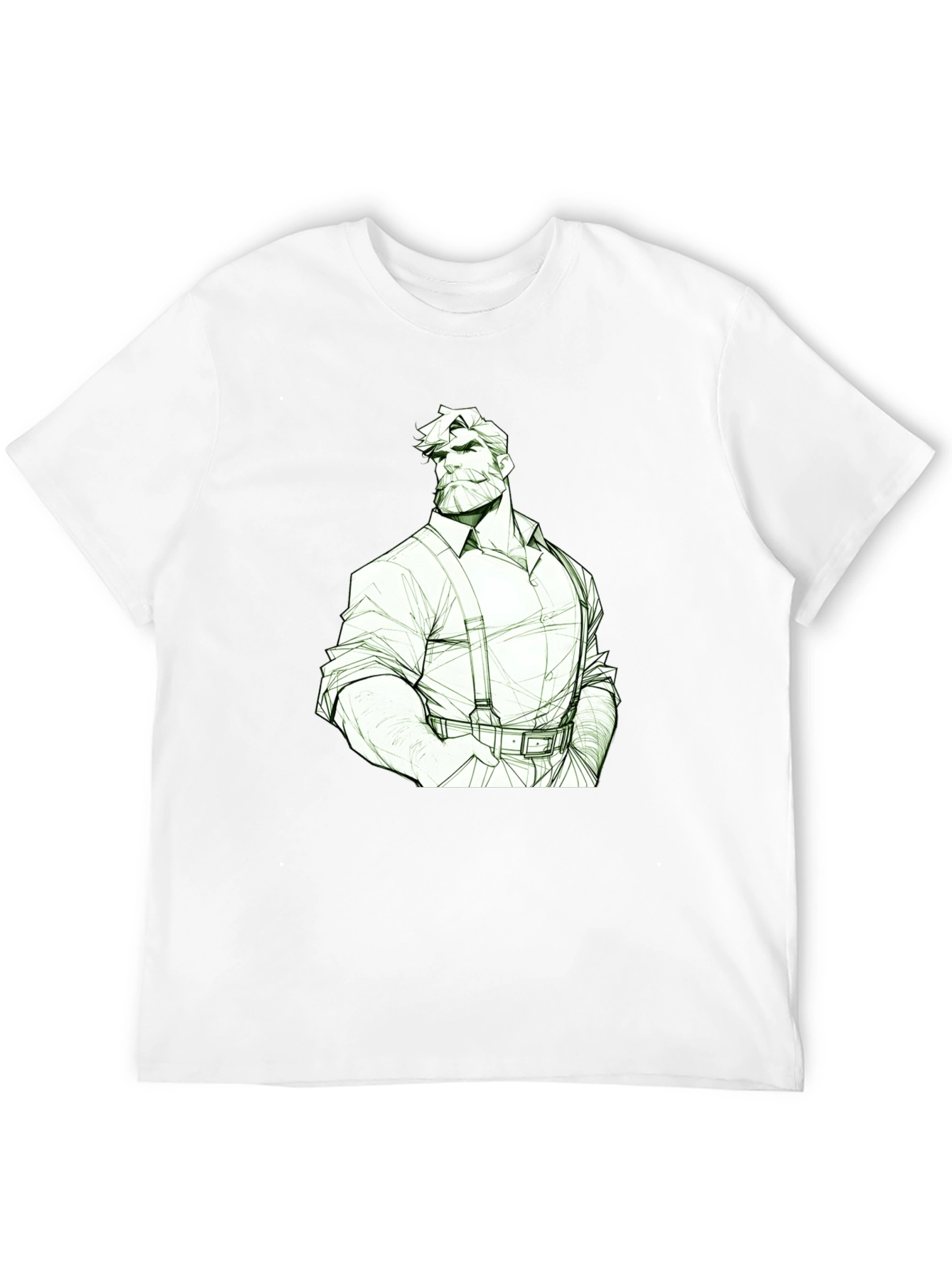 Camiseta Hombre Diseño Leñador Estilizado