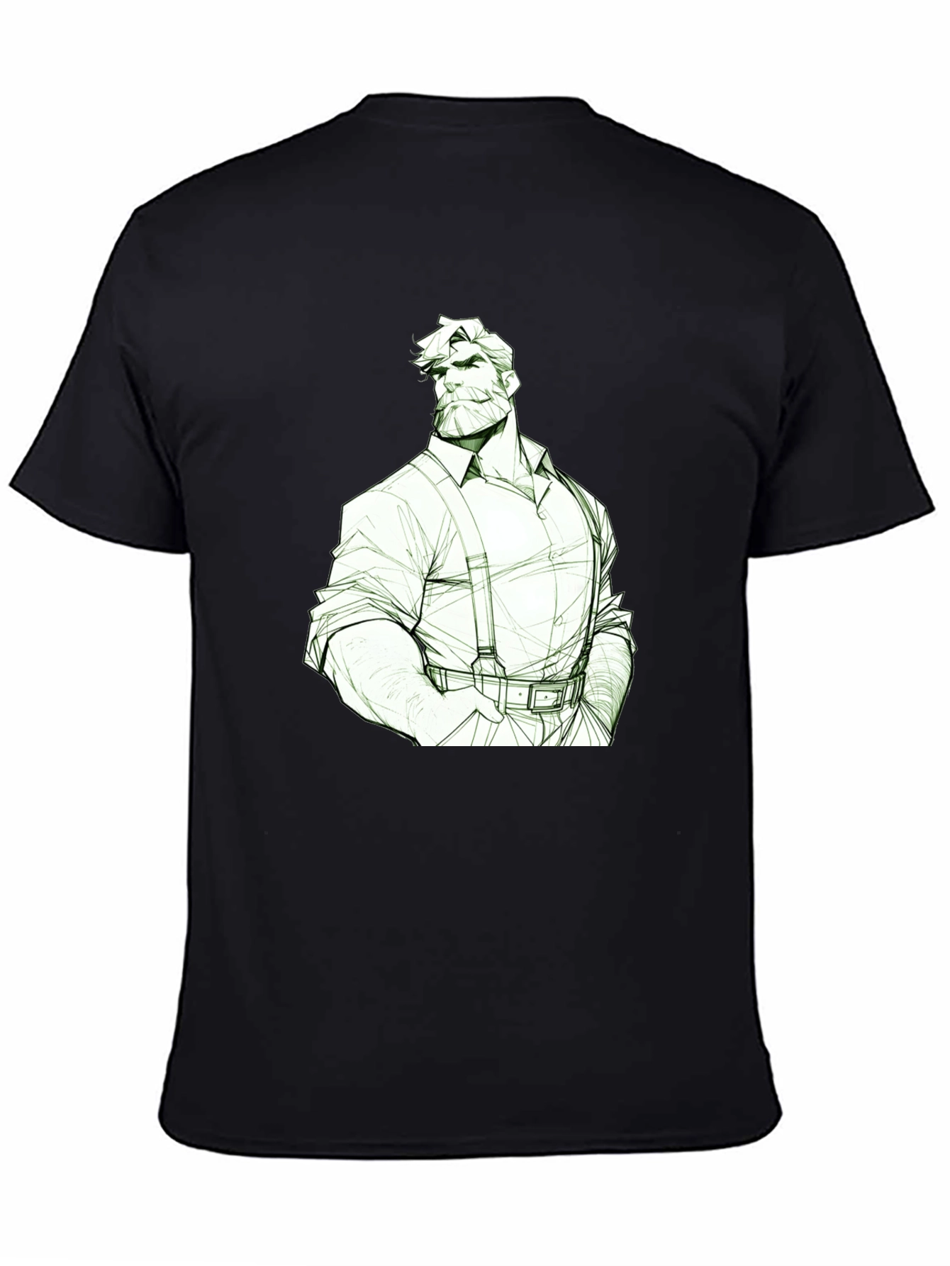 Camiseta Hombre Diseño Leñador Estilizado