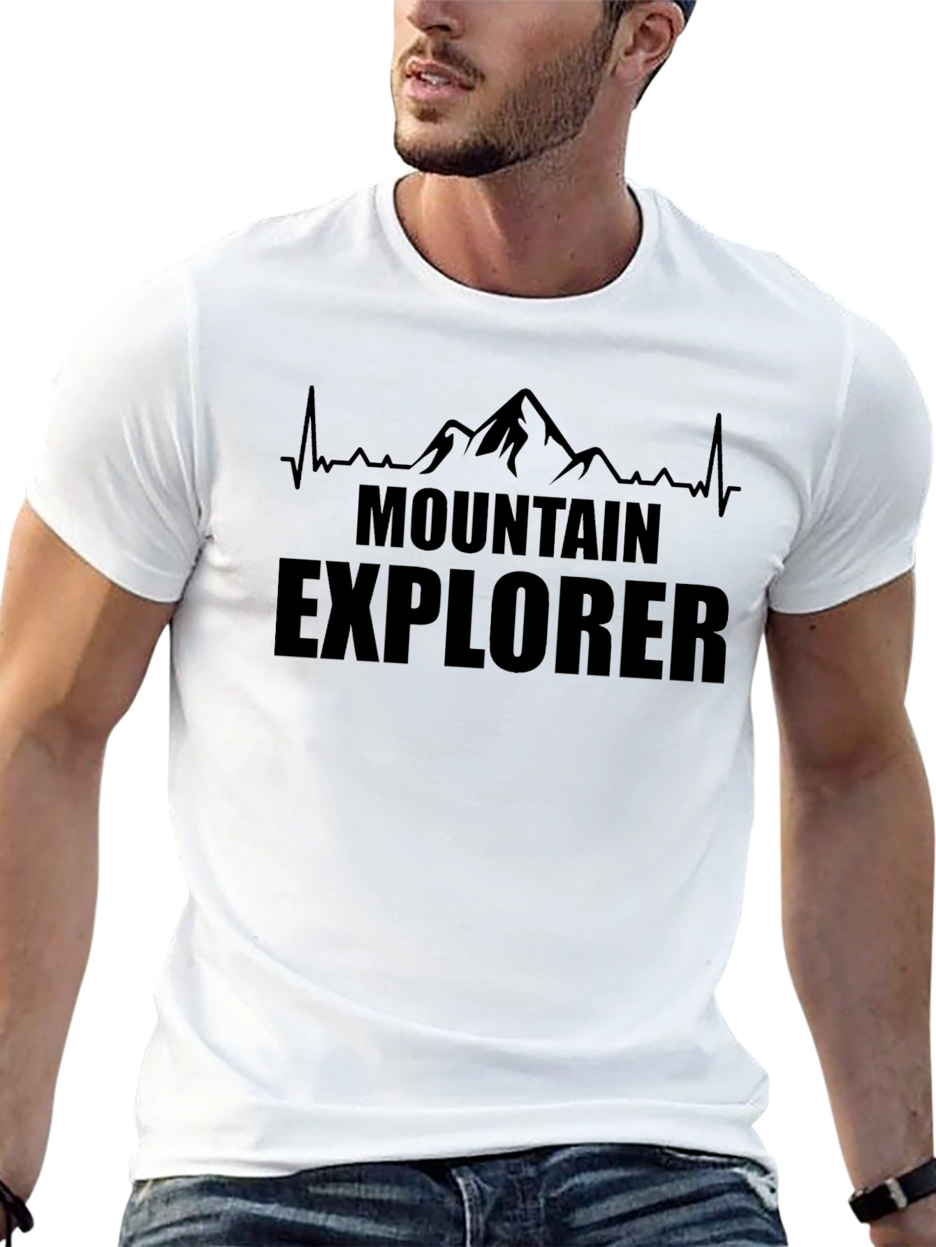 Camiseta Negra de Explorador de Montaña