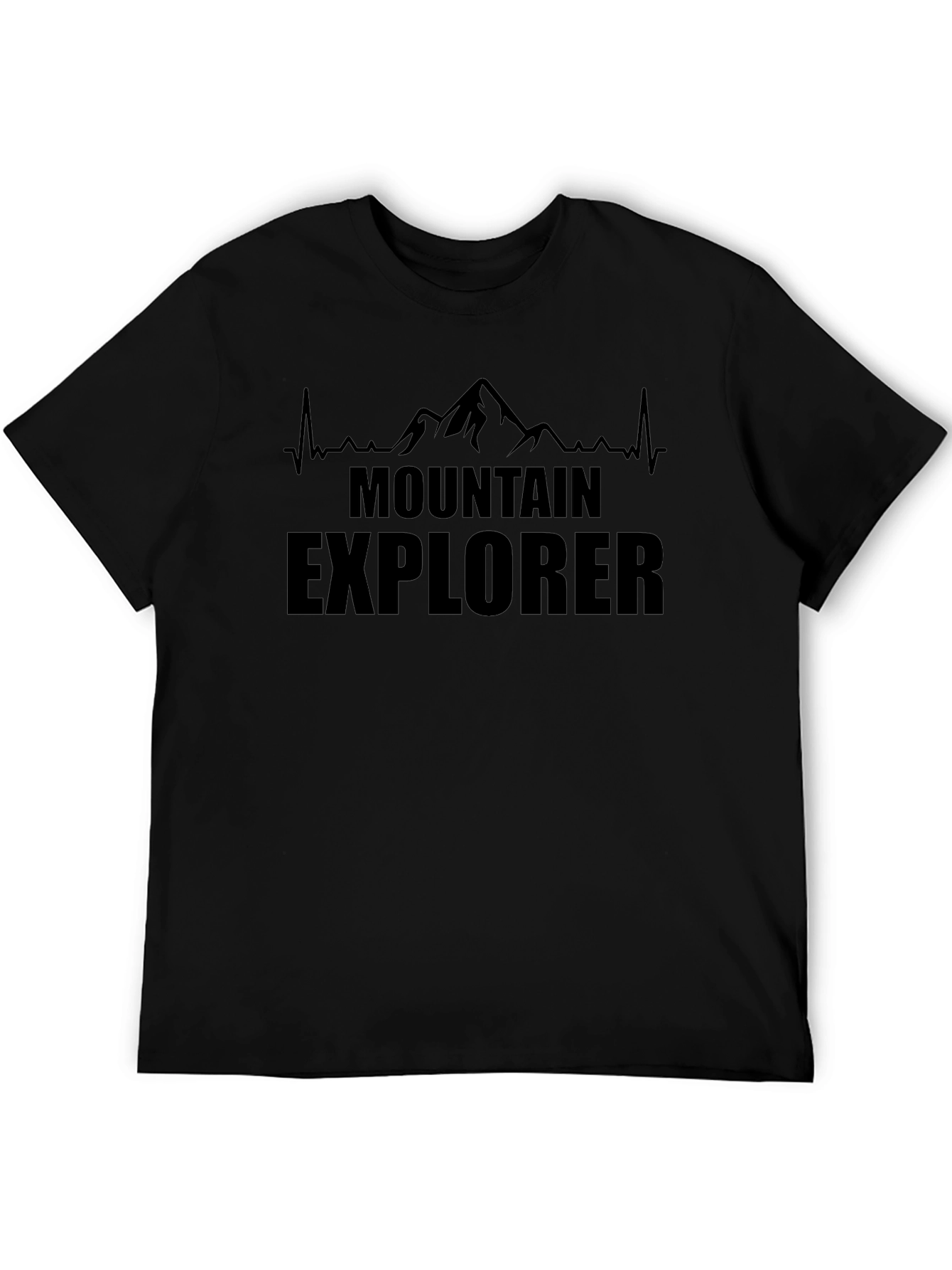 Camiseta Negra de Explorador de Montaña