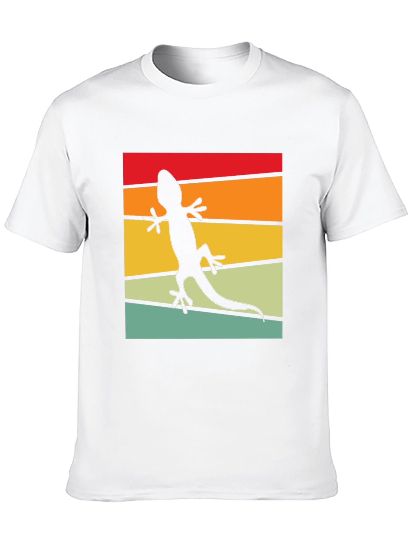 Camiseta Negra con Diseño de Gecko Retro