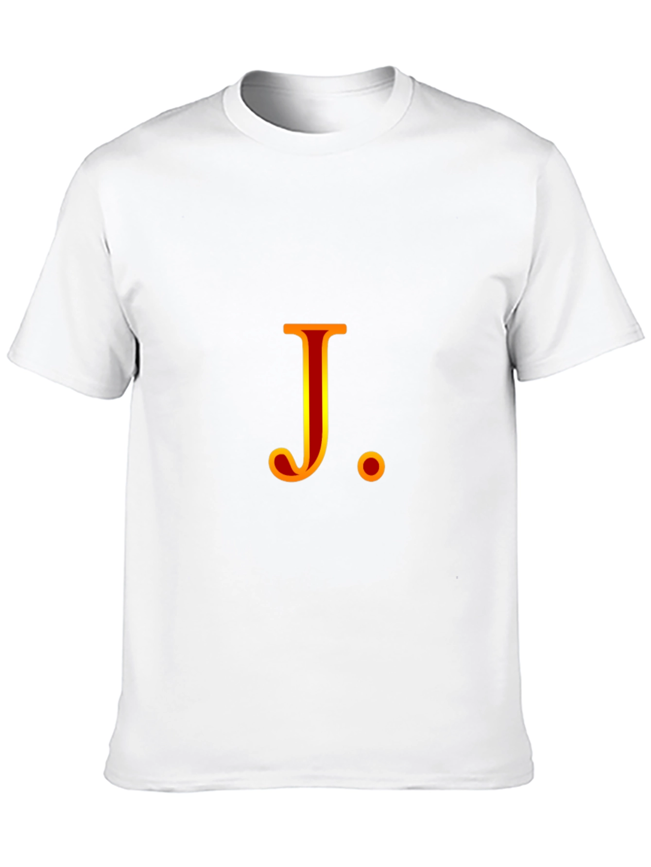 Camiseta Negra con Letra J Roja y Amarilla