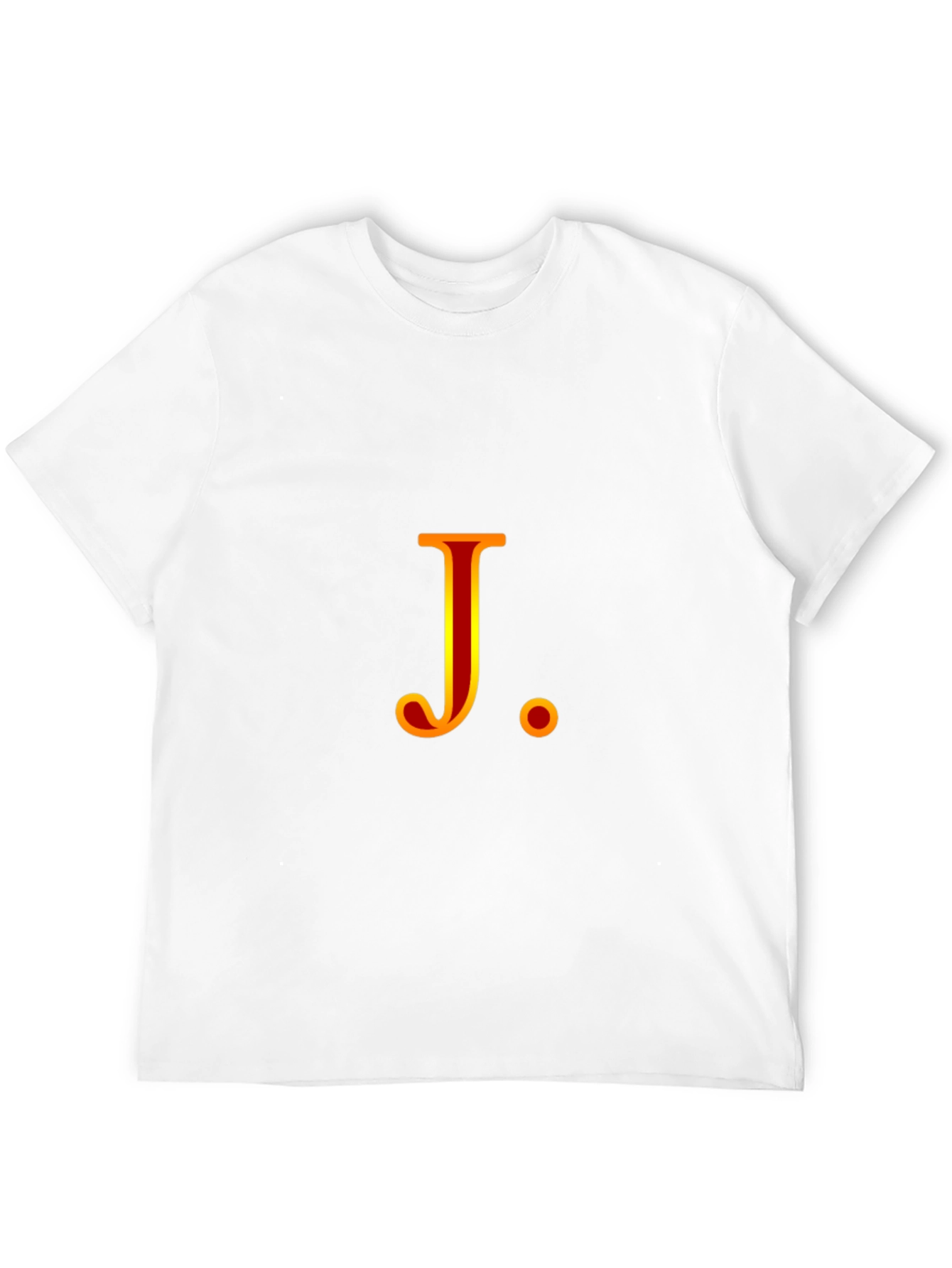 Camiseta Negra con Letra J Roja y Amarilla