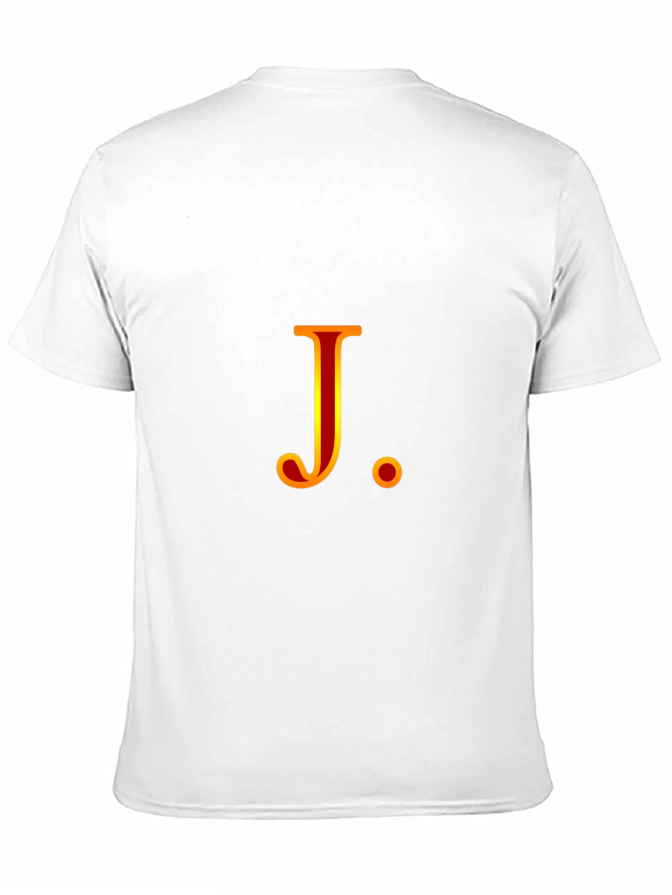 Camiseta Negra con Letra J Roja y Amarilla