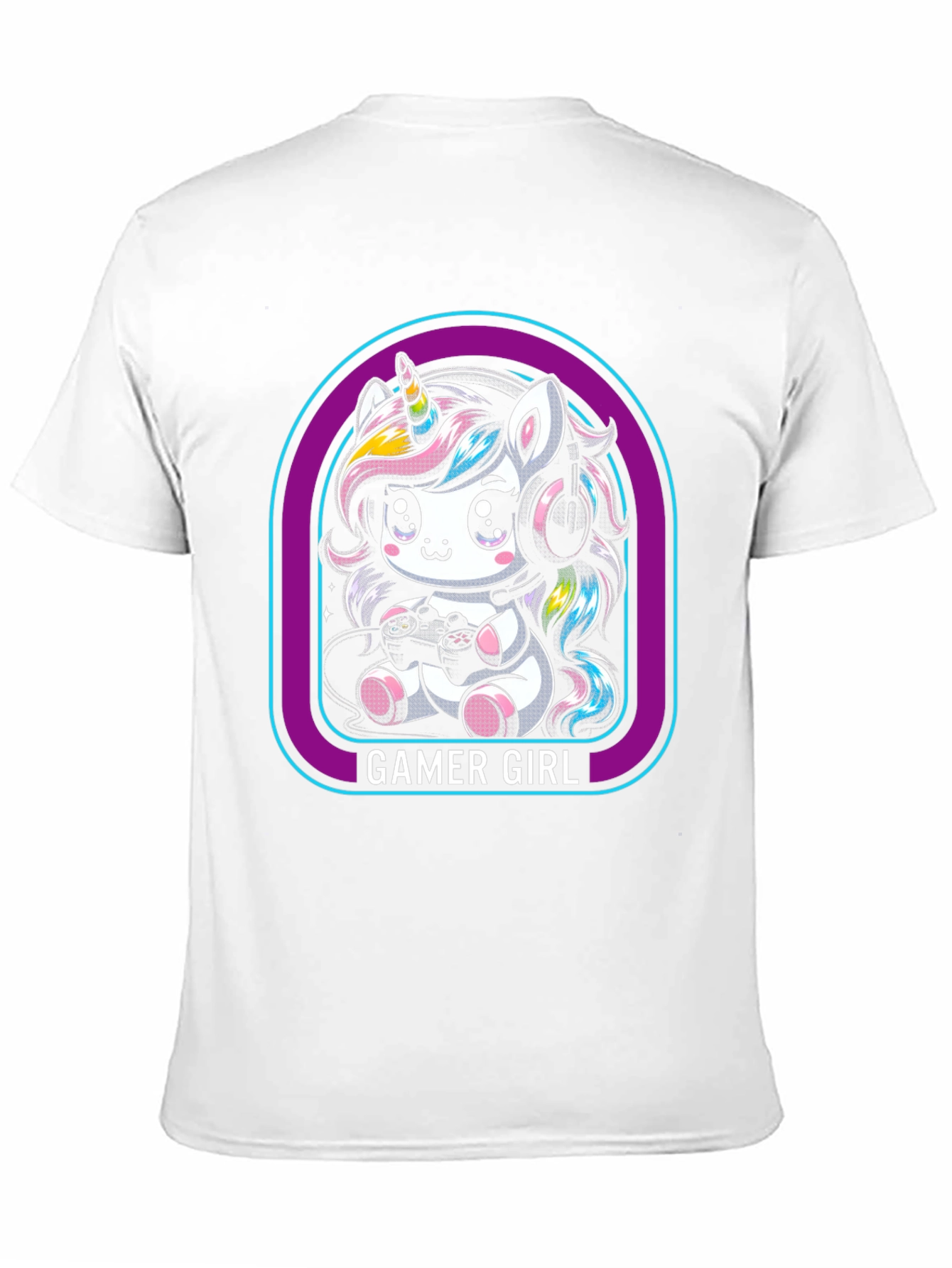 Camiseta Negra Unicornio Gamer Girl