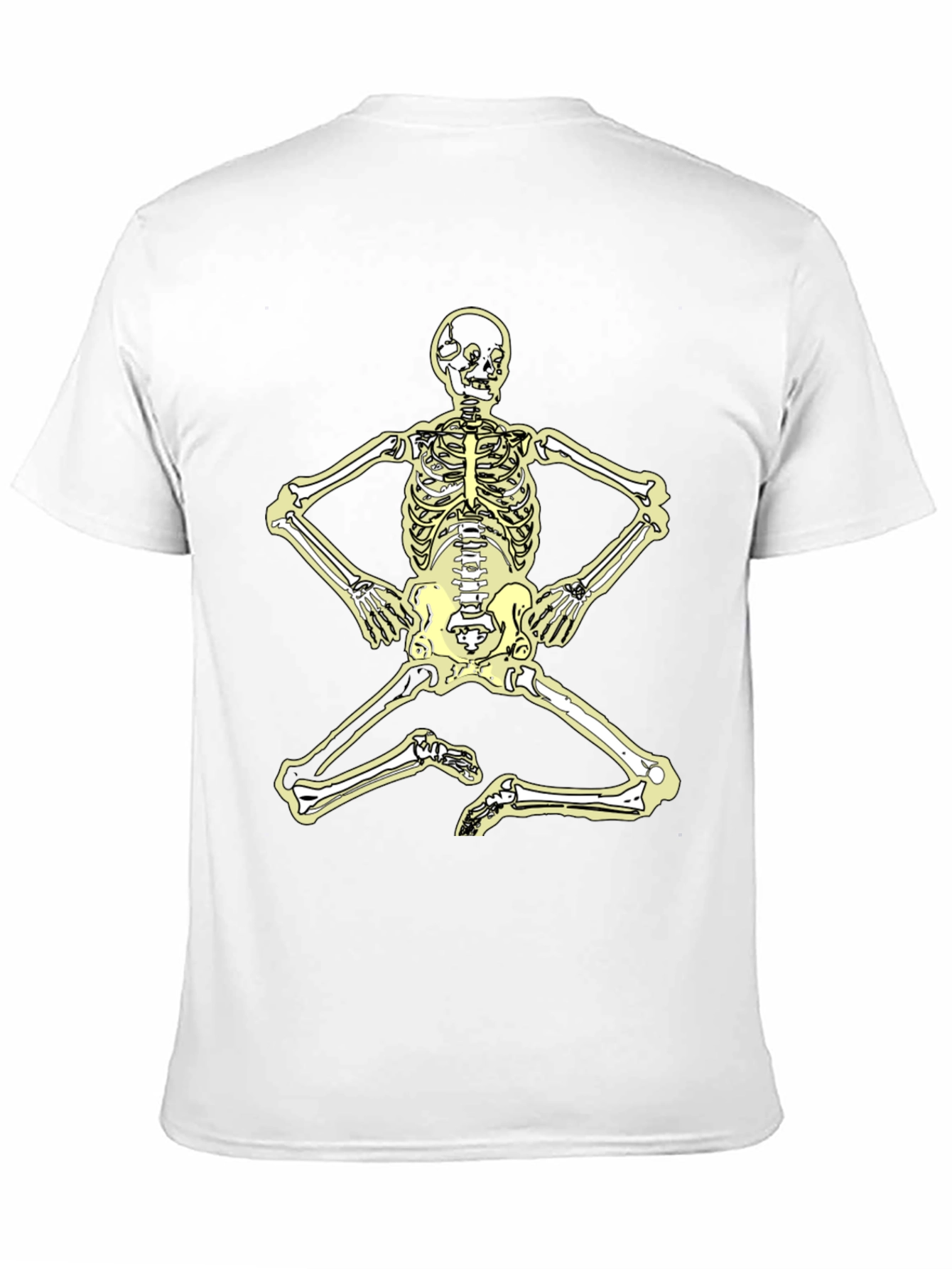 Camiseta Negra con Diseño de Esqueleto Yoga