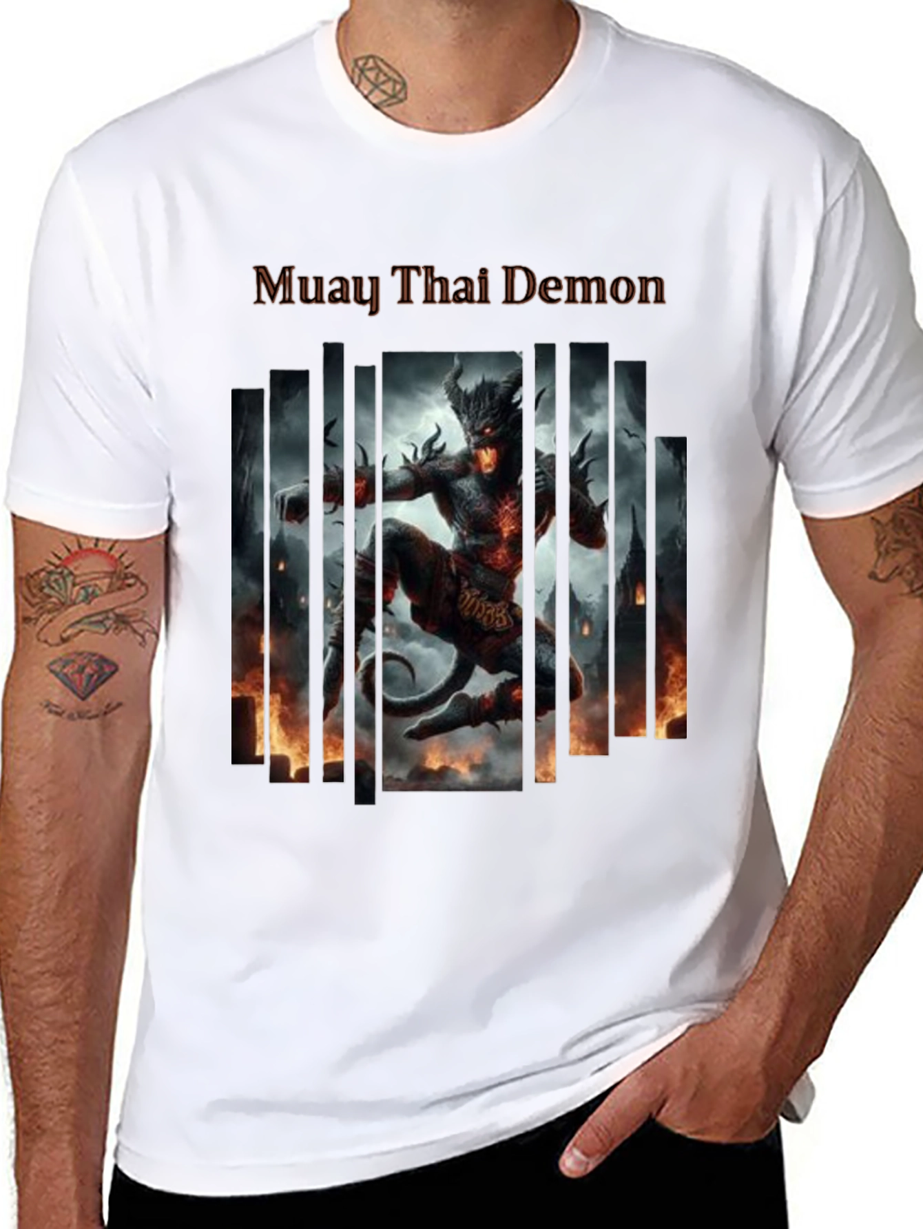 Camiseta Negra Muay Thai Demon