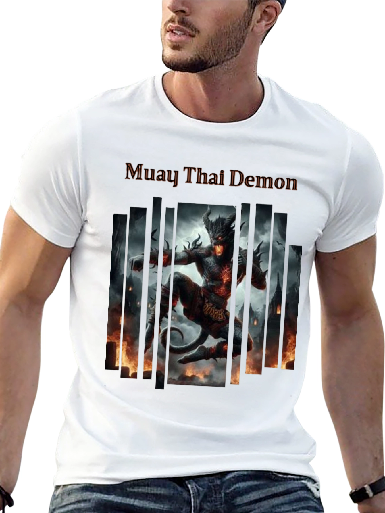 Camiseta Negra Muay Thai Demon