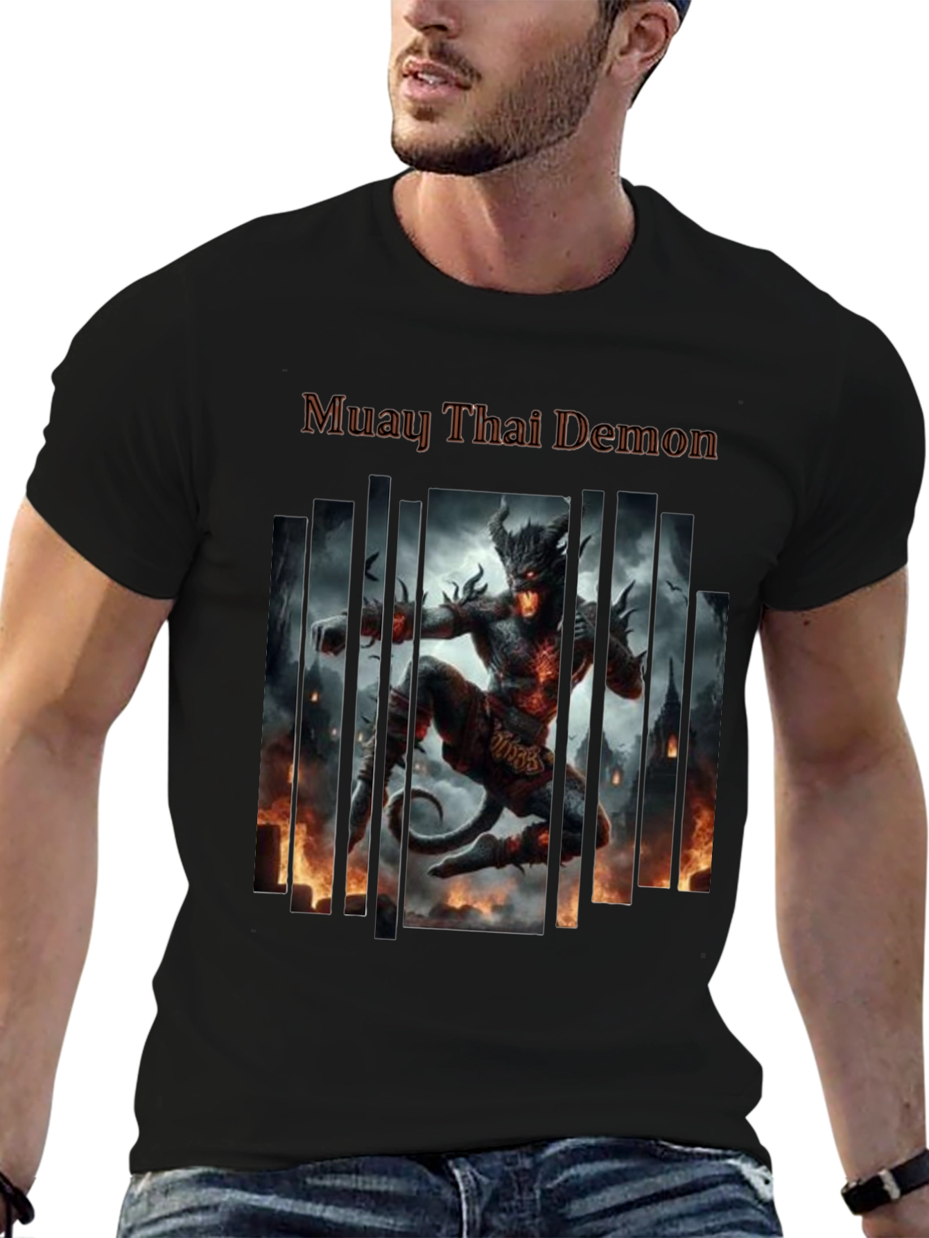 Camiseta Negra Muay Thai Demon