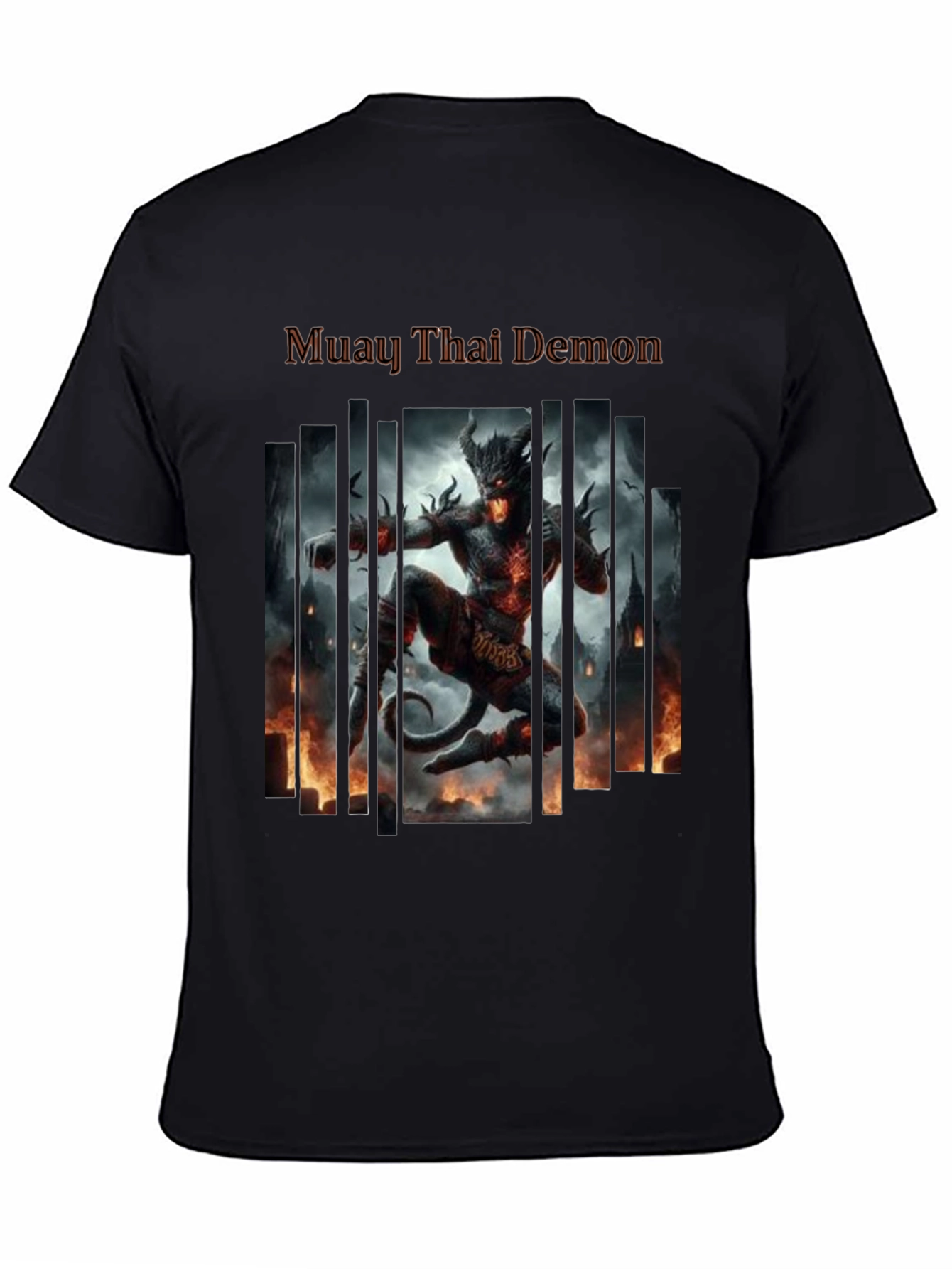 Camiseta Negra Muay Thai Demon