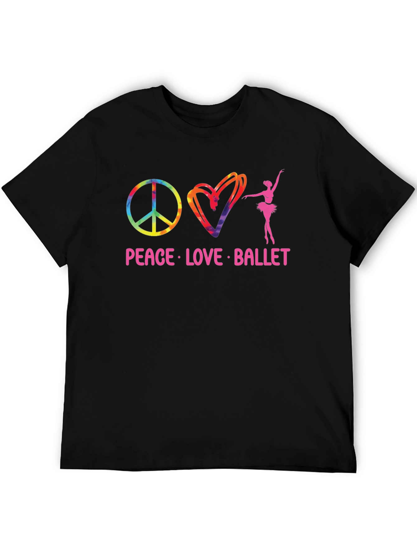 Camiseta Negra Peace Love Ballet