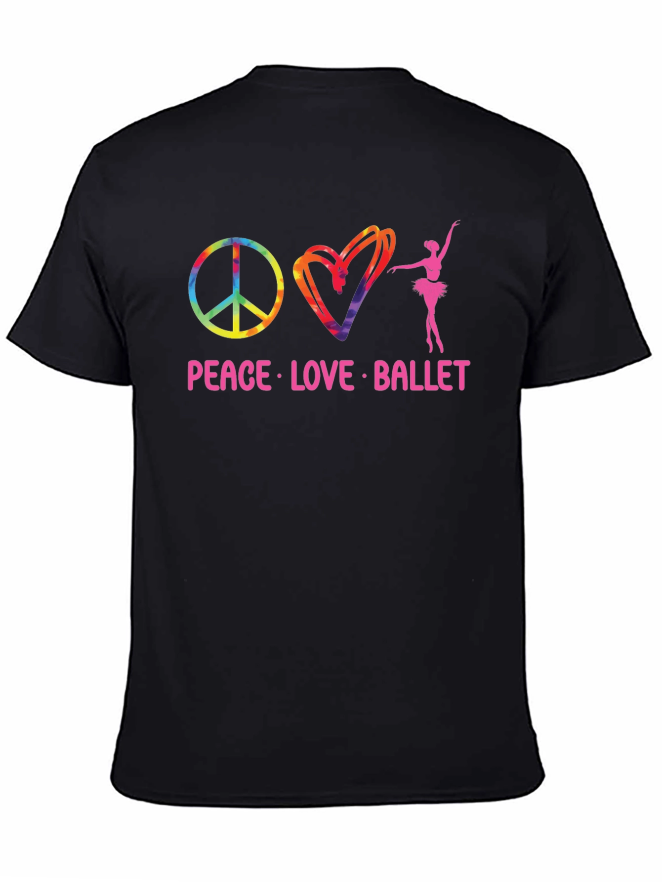 Camiseta Negra Peace Love Ballet