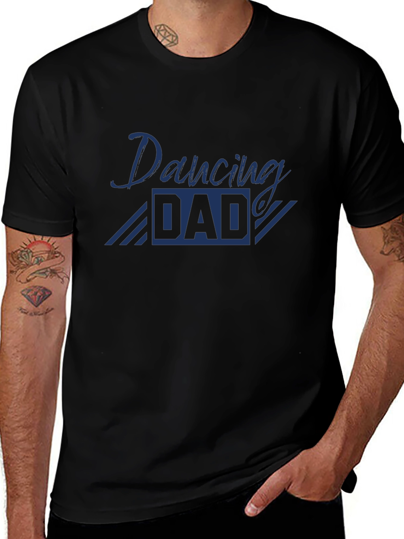 Camiseta Negra Dancing Dad para Hombre