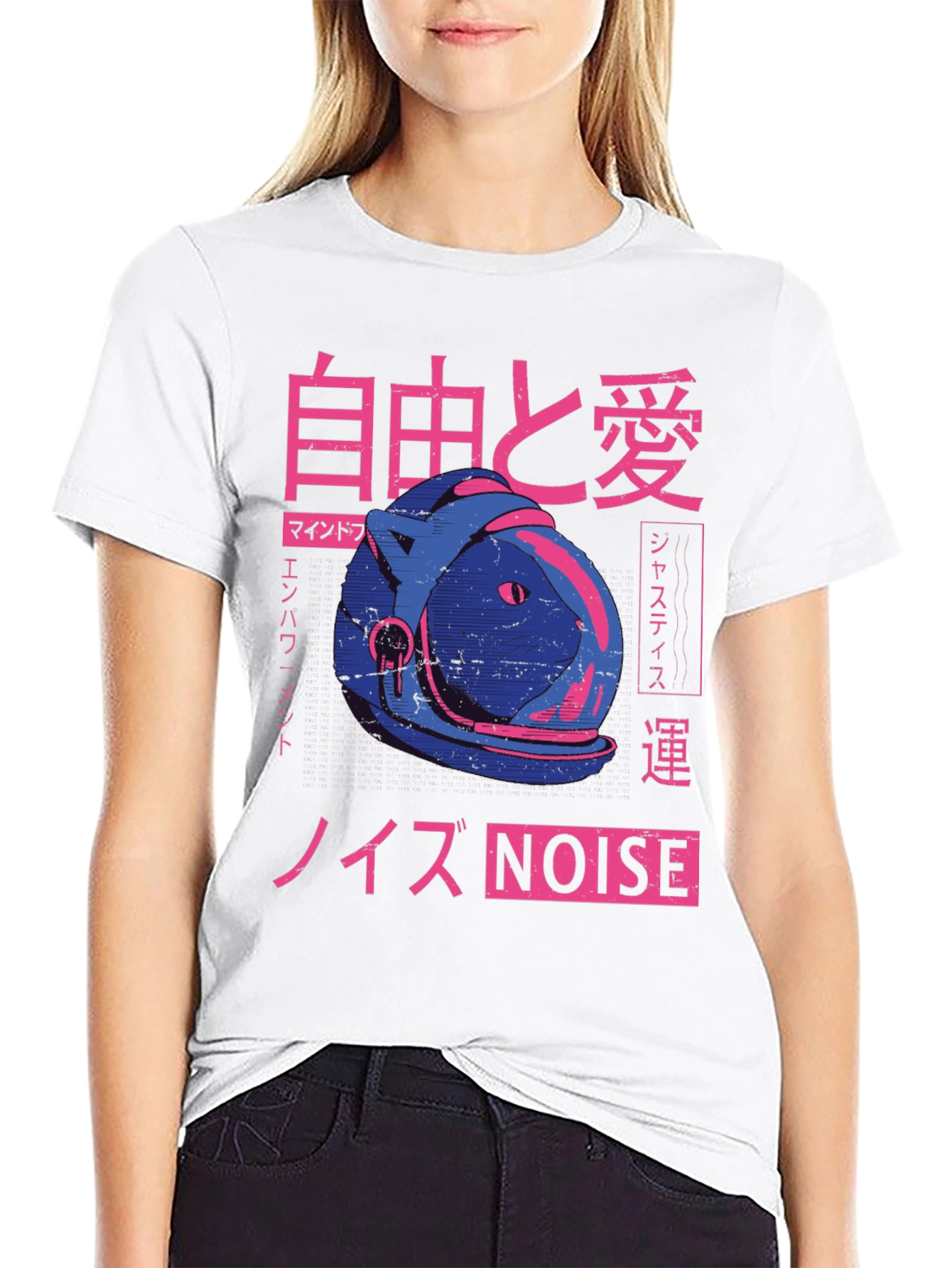 Camiseta Negra con Diseño Japonés Estilo Retro