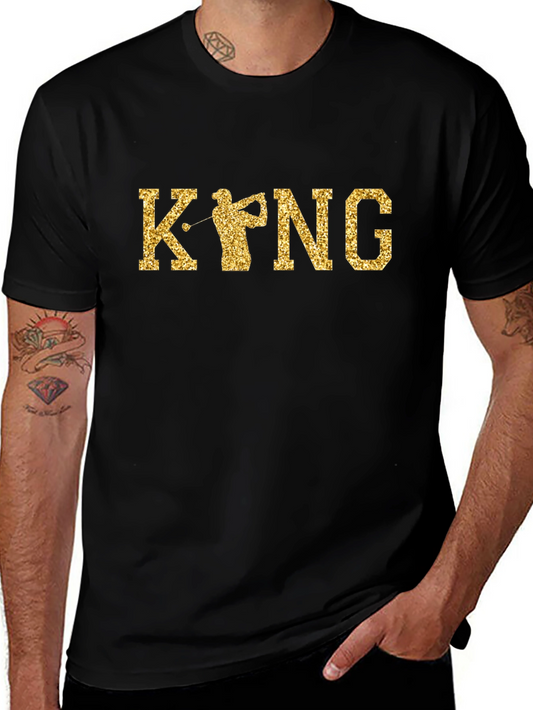Camiseta Negra Golf Kpng Oro