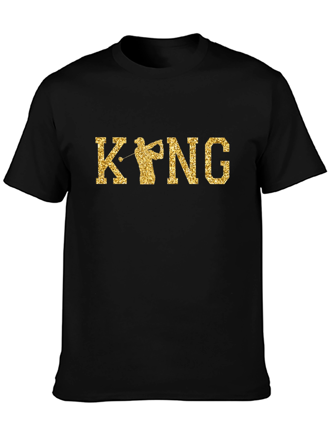 Camiseta Negra Golf Kpng Oro