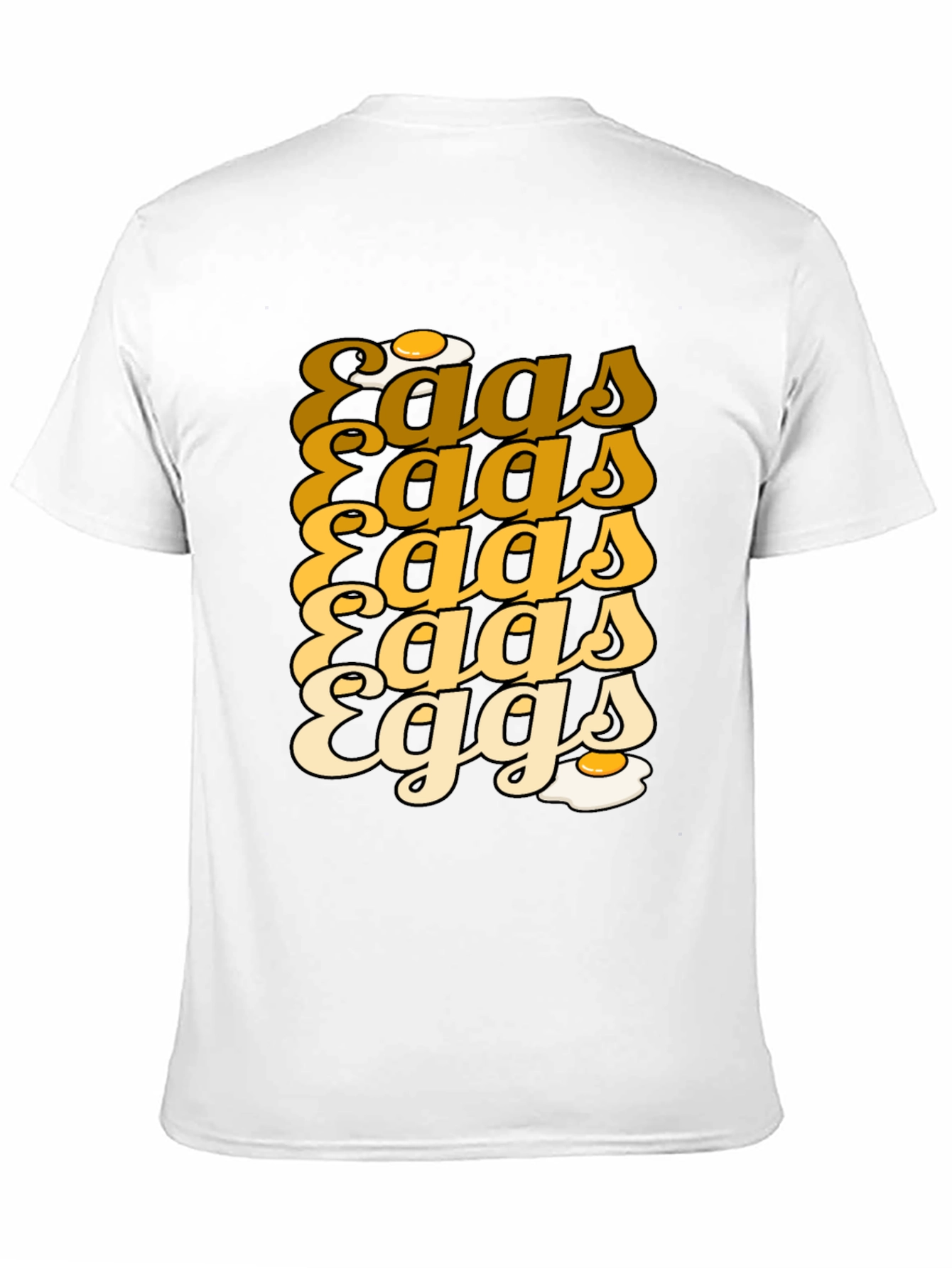 Camiseta Negra con Diseño Huevos Retro
