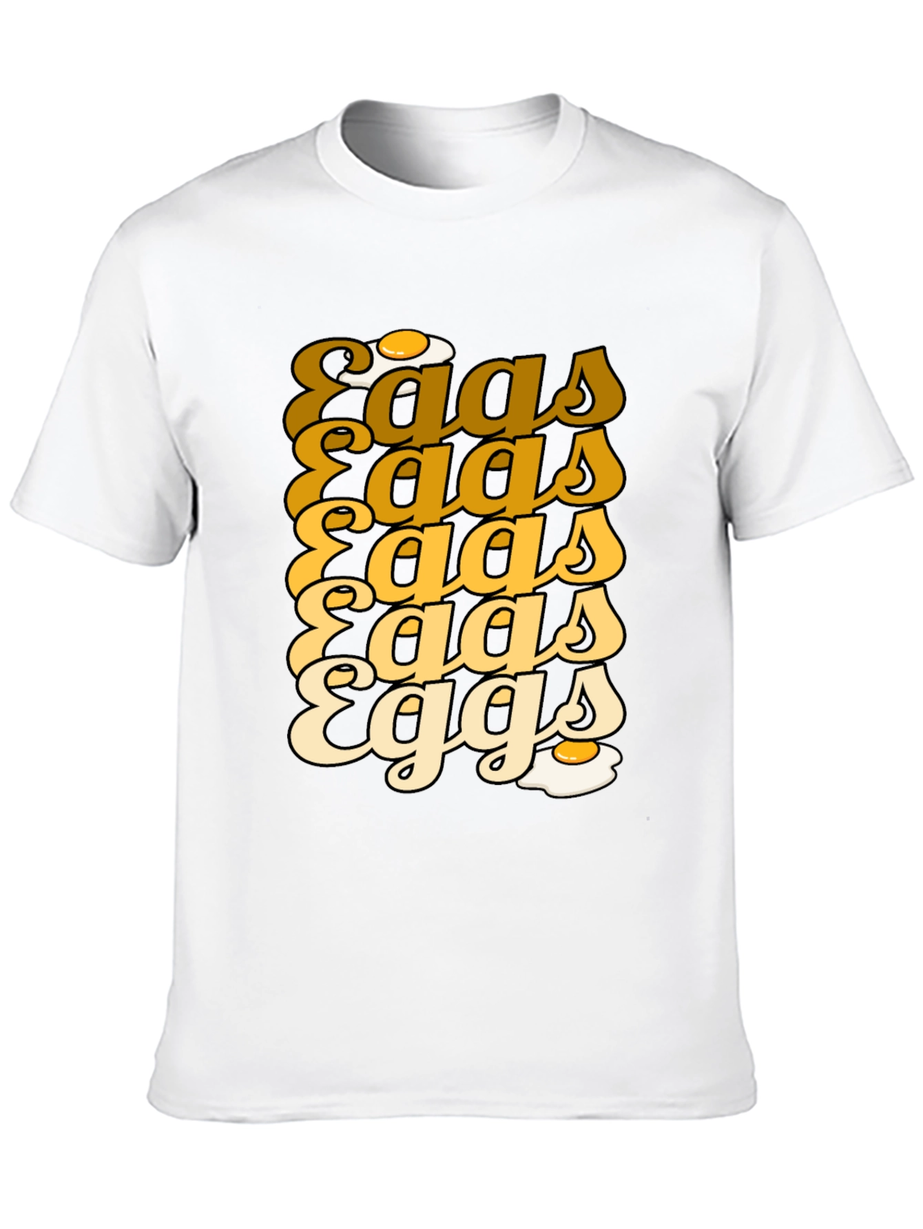 Camiseta Negra con Diseño Huevos Retro