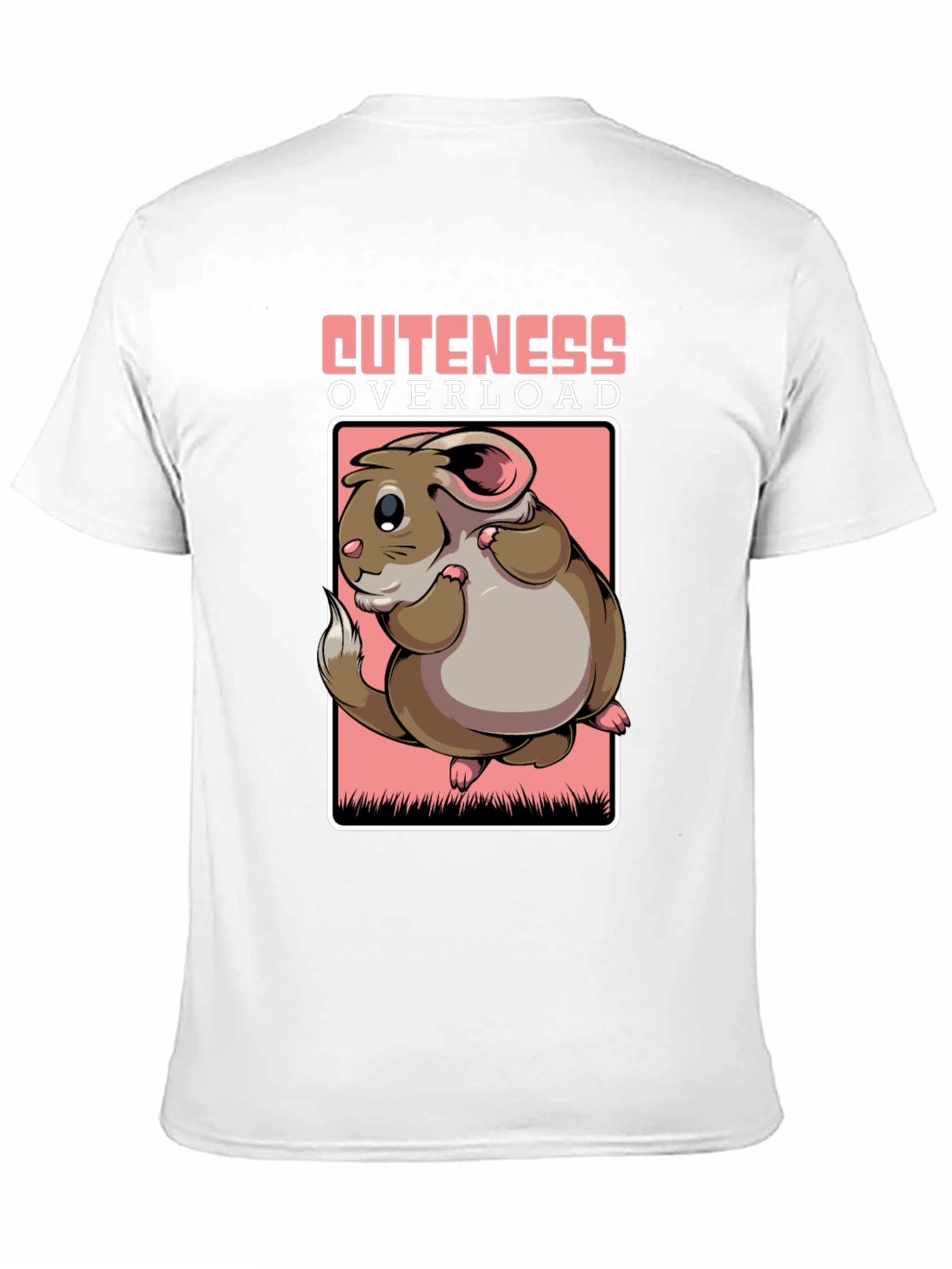 Camiseta Negra Cuteness Overload con Diseño de Hamster