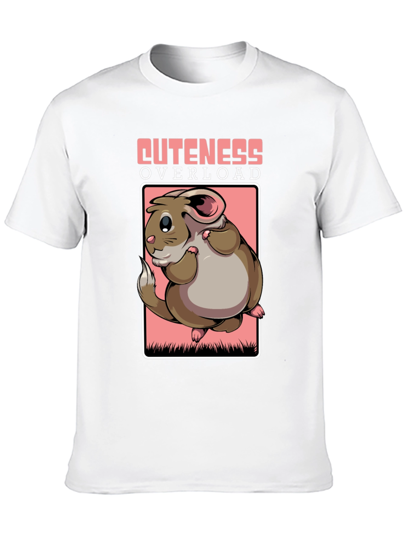 Camiseta Negra Cuteness Overload con Diseño de Hamster