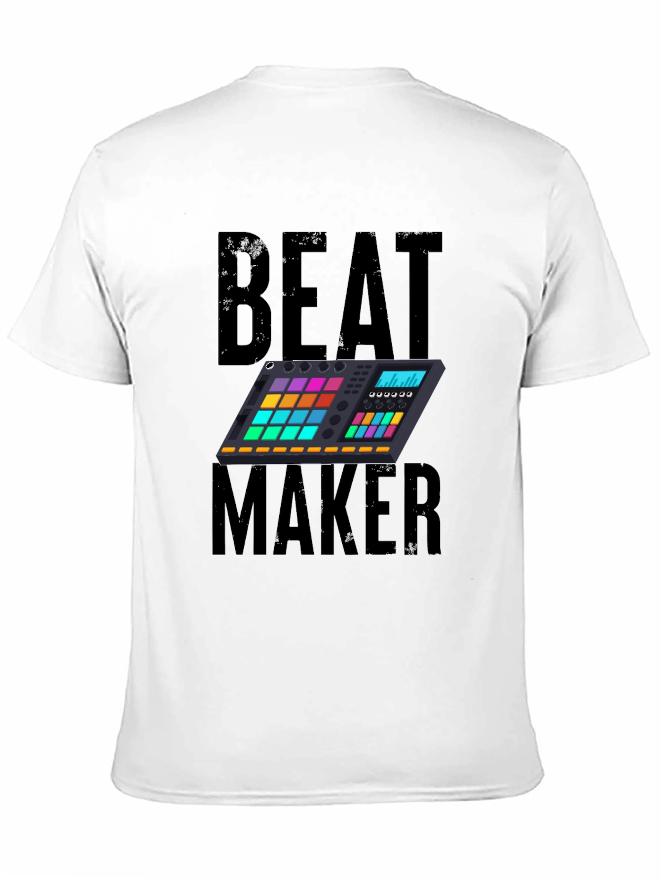 Camiseta Negra Beat Maker para Amantes de la Música