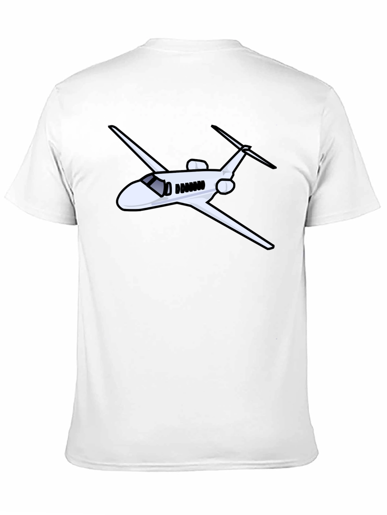 Camiseta Negra con Diseño de Avión Jet Personal