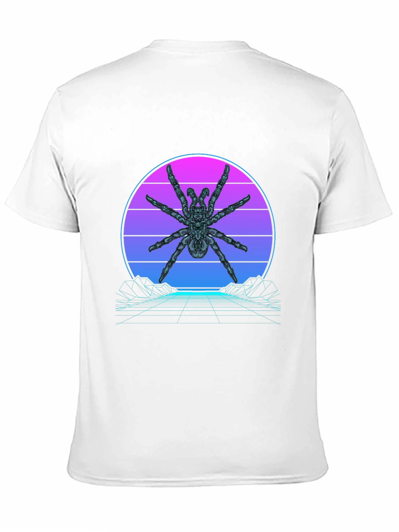 Camiseta Negra con Diseño Arácnido Retro