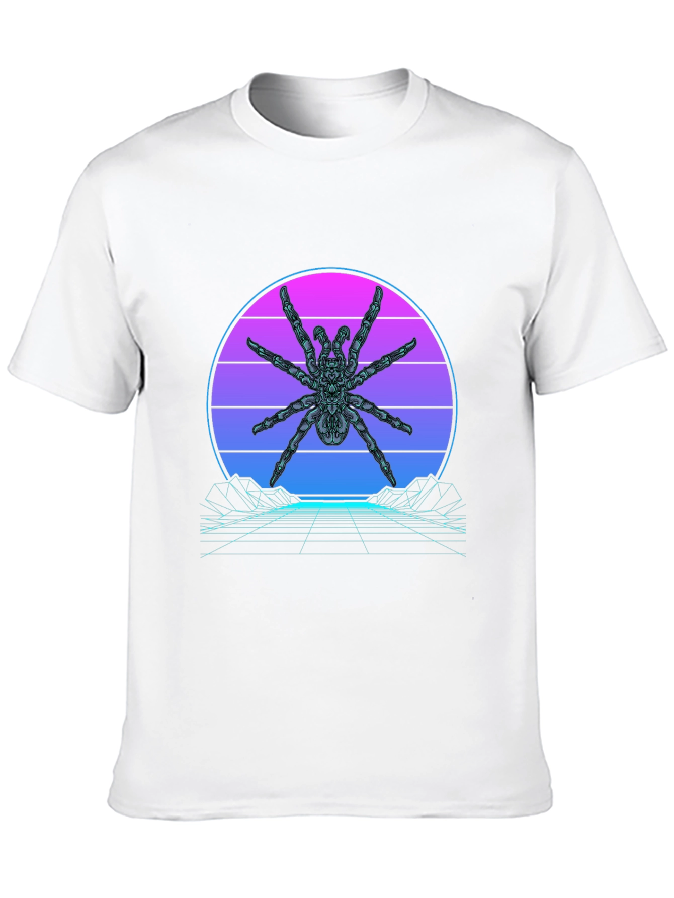 Camiseta Negra con Diseño Arácnido Retro