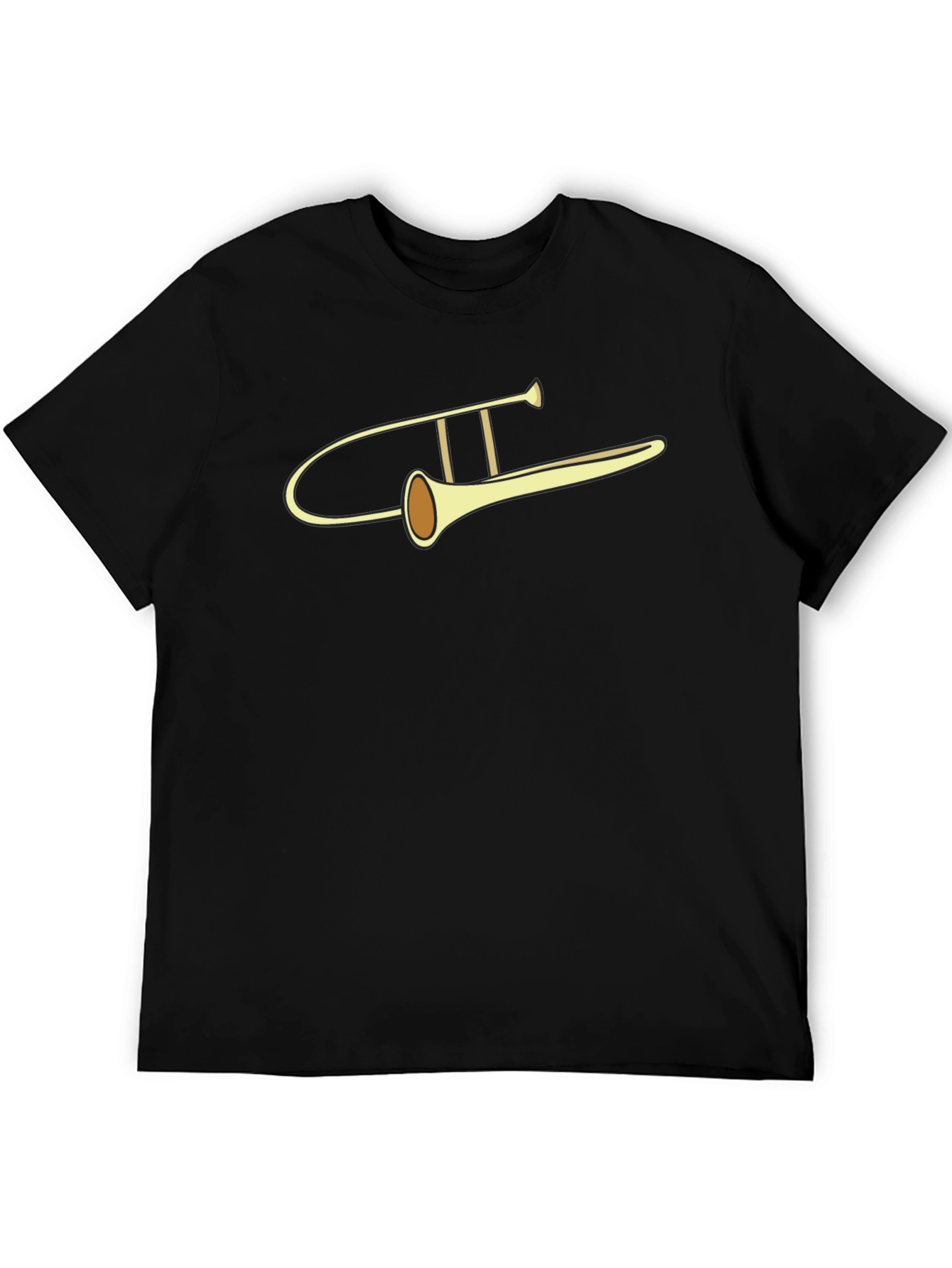 Camiseta Negra con Diseño de Trombón
