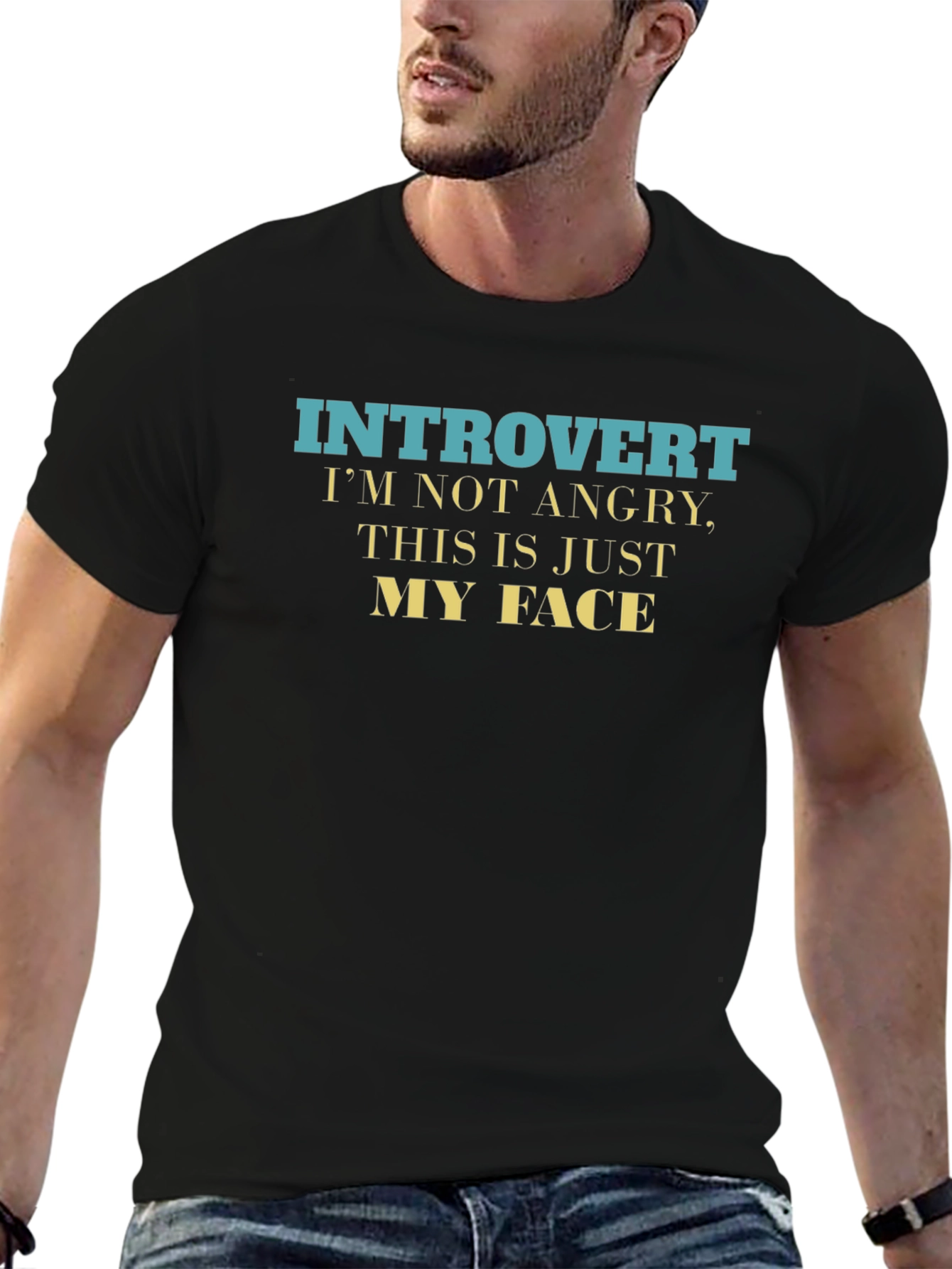 Camiseta Introvertido: No Estoy Enojado Es Mi Cara