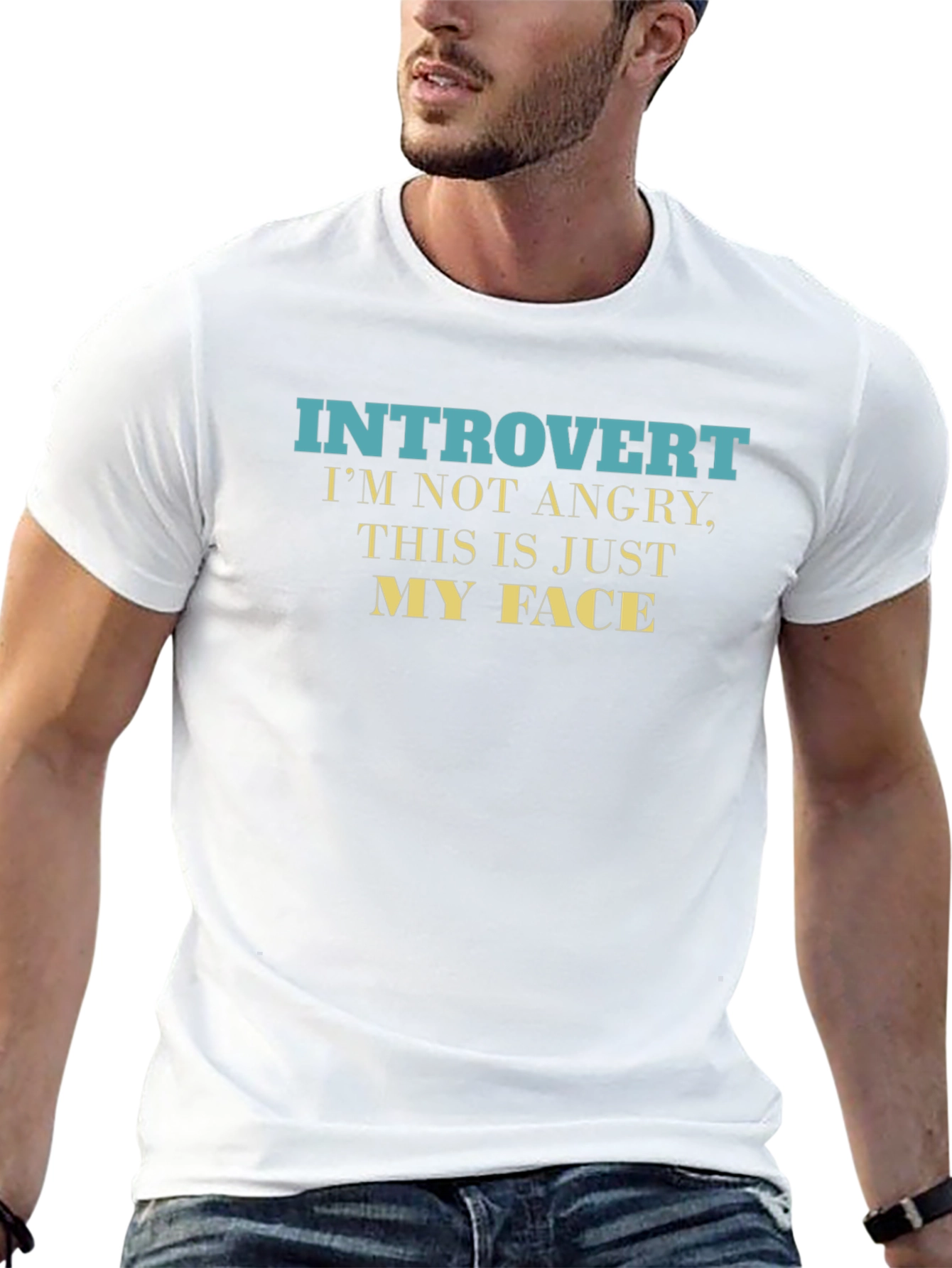 Camiseta Introvertido: No Estoy Enojado Es Mi Cara