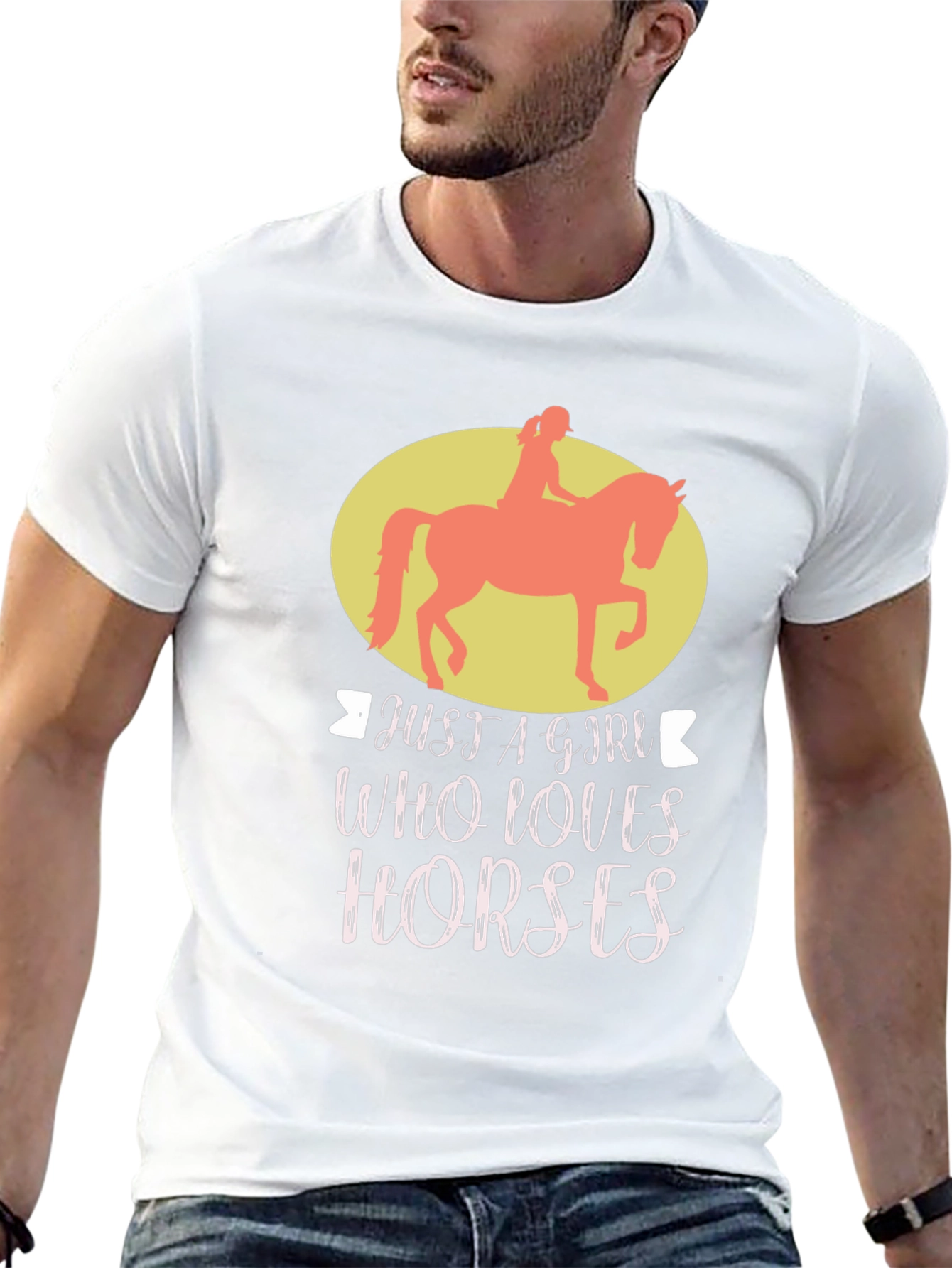 Camiseta Negra Just A Girl Who Loves Horses