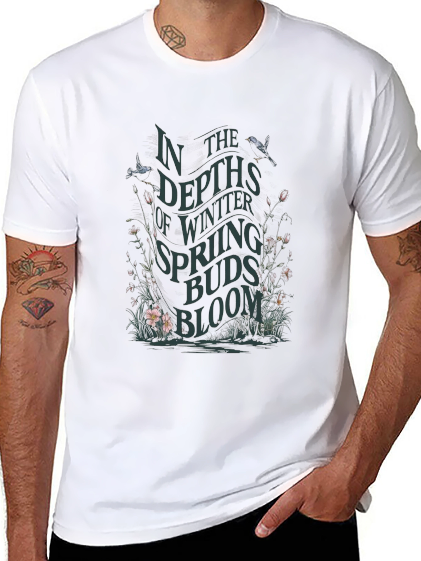 Camiseta Negra En las profundidades del invierno