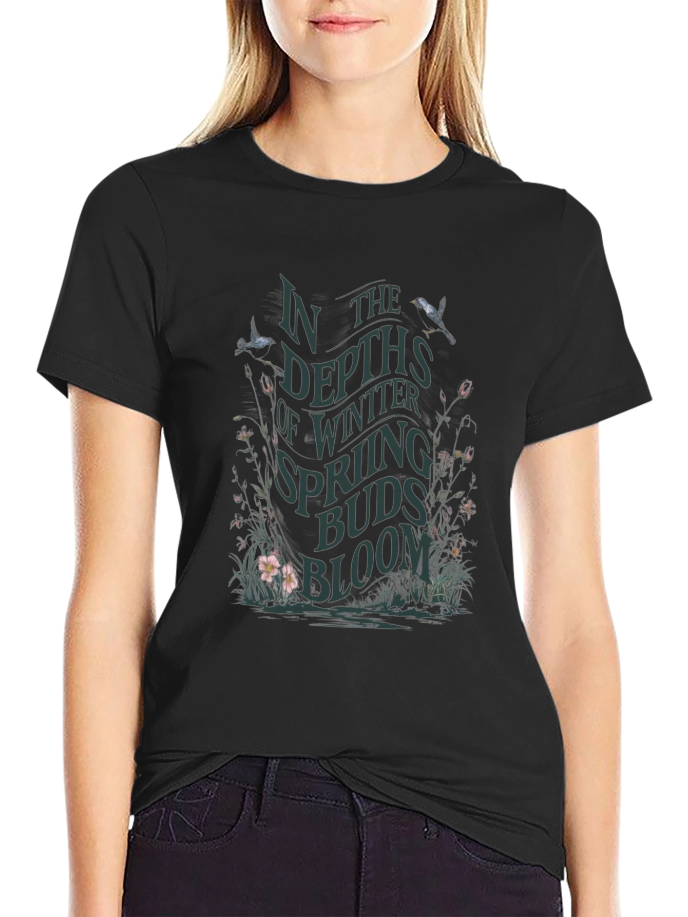 Camiseta Negra En las profundidades del invierno