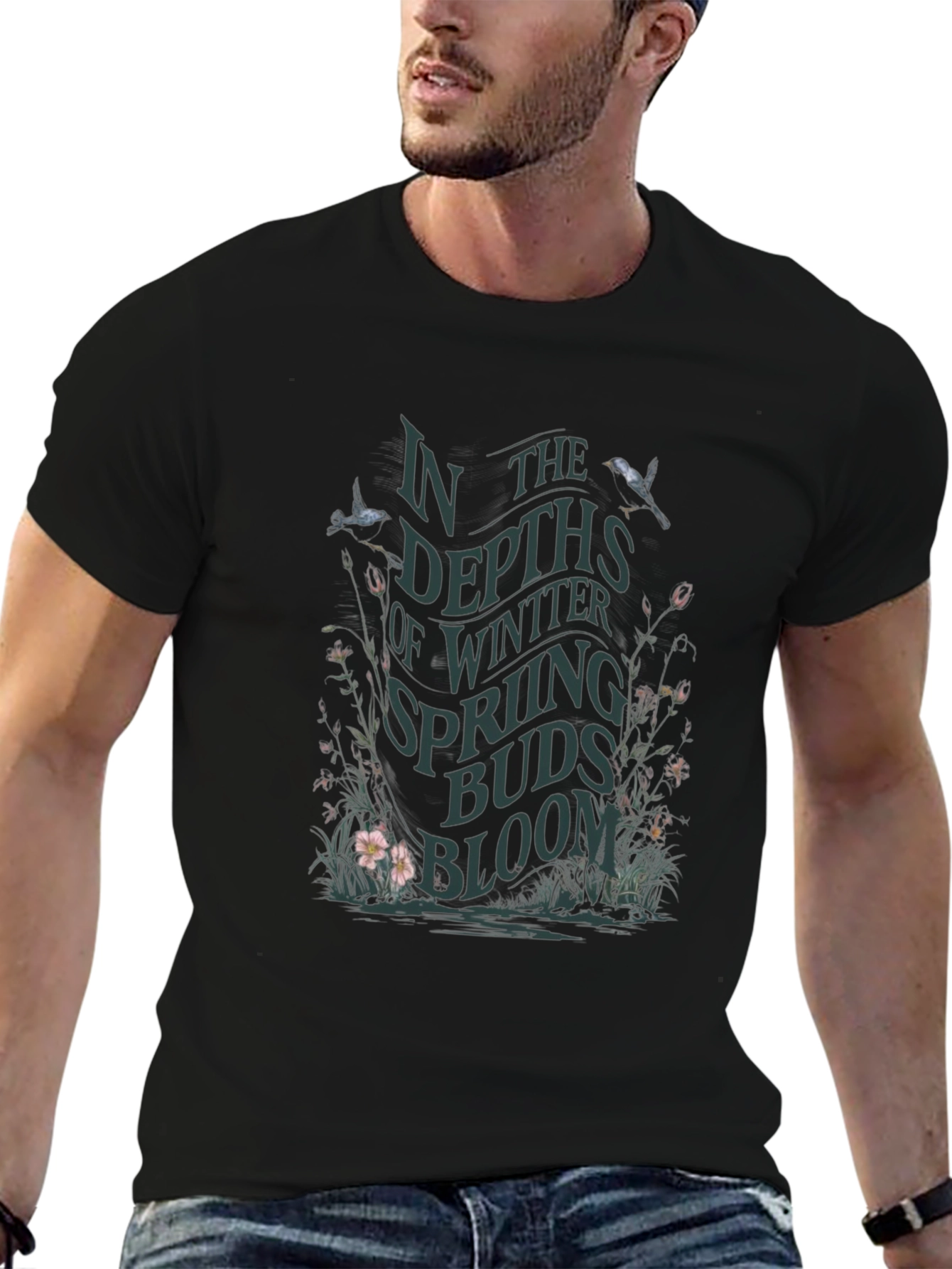 Camiseta Negra En las profundidades del invierno