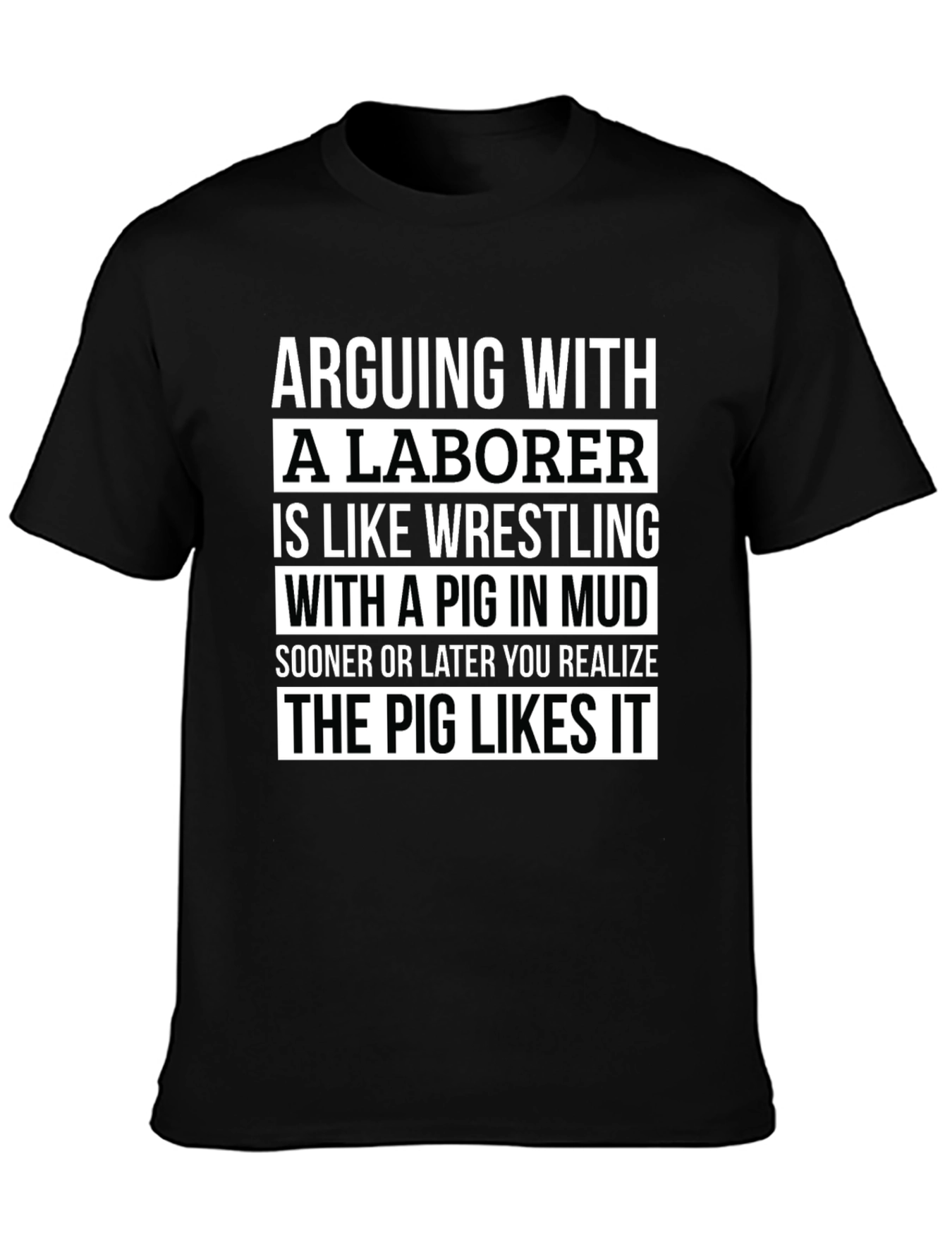 Camiseta Negra: Argumentar con un Obrero