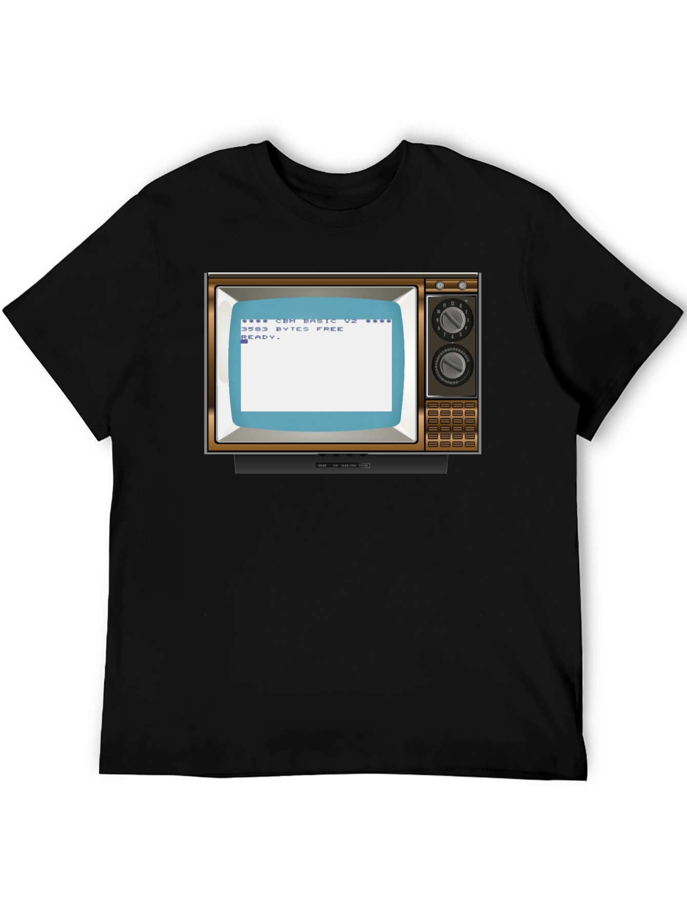 Camiseta Negra Retro TV Commodore