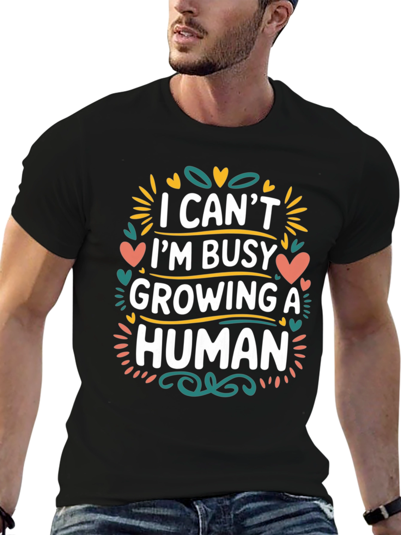 Camiseta Negra: ¡Estoy Ocupado Creando un Humano!