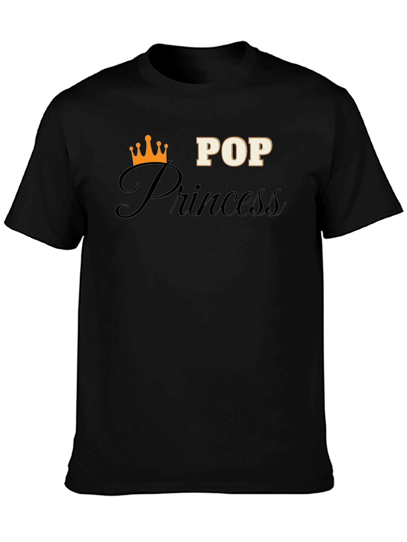Camiseta Negra Pop Princess para Hombre
