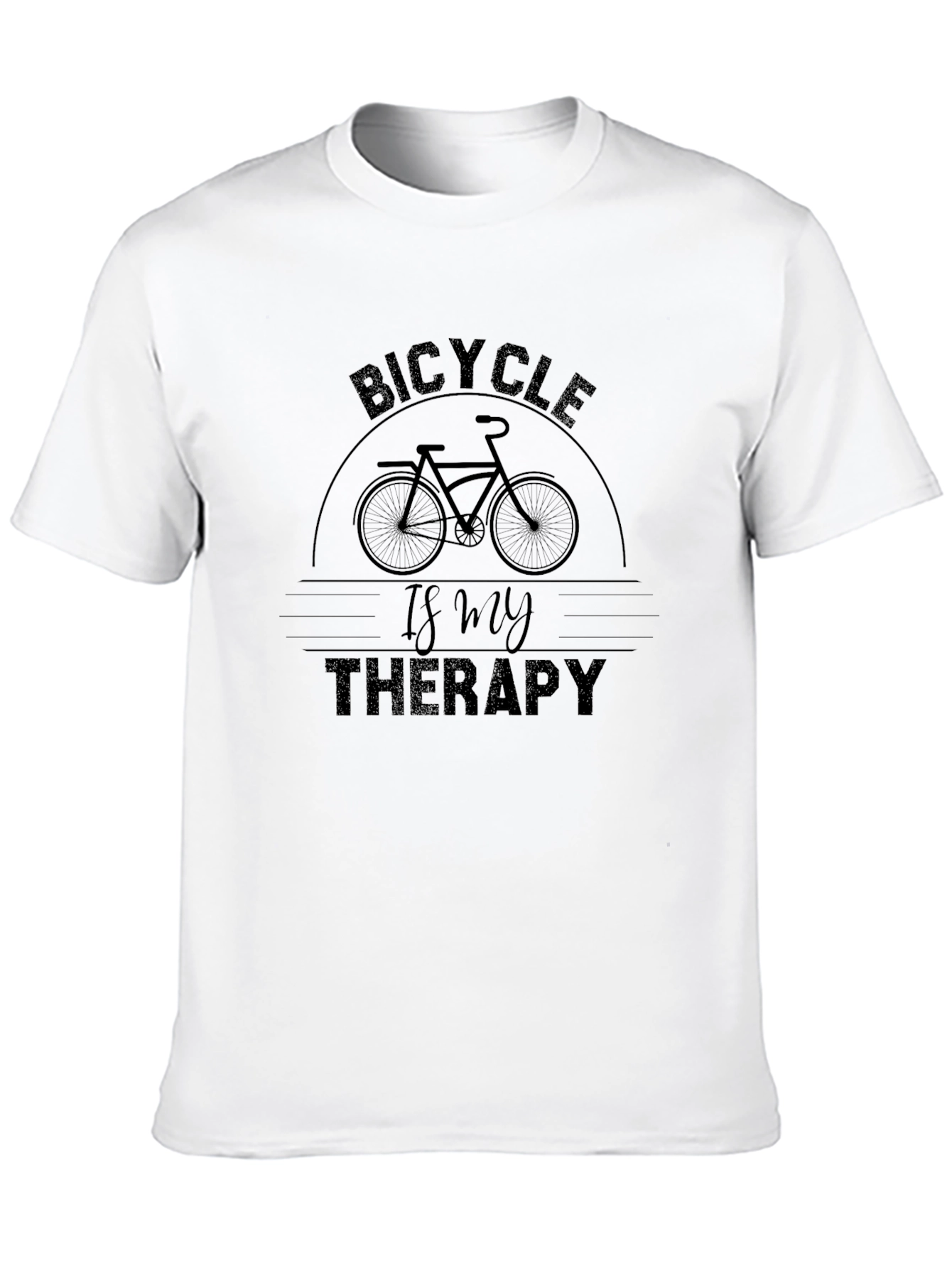 Camiseta Negra Bicycle is My Therapy