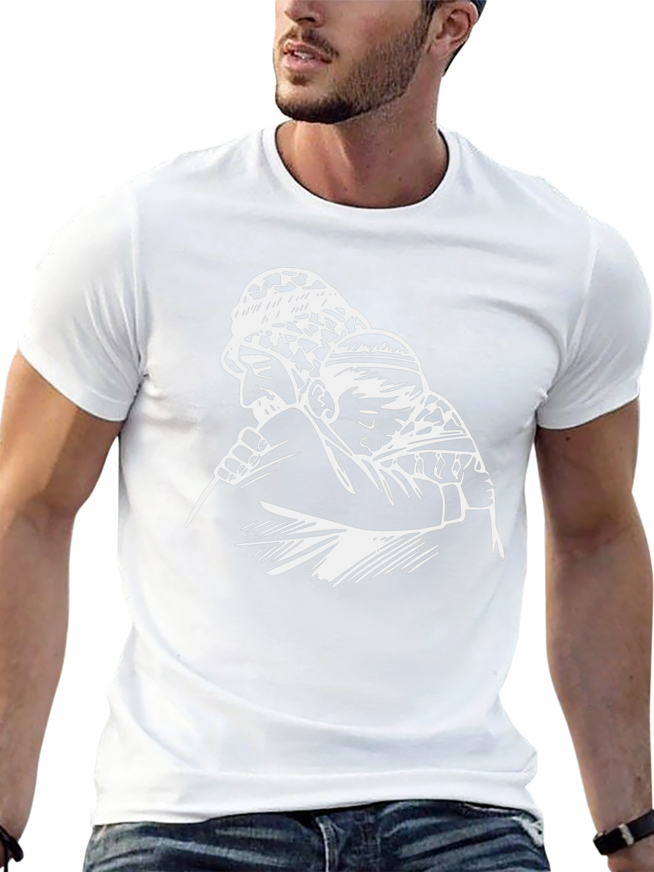 Camiseta Negra con Diseño Abuelo y Nieto
