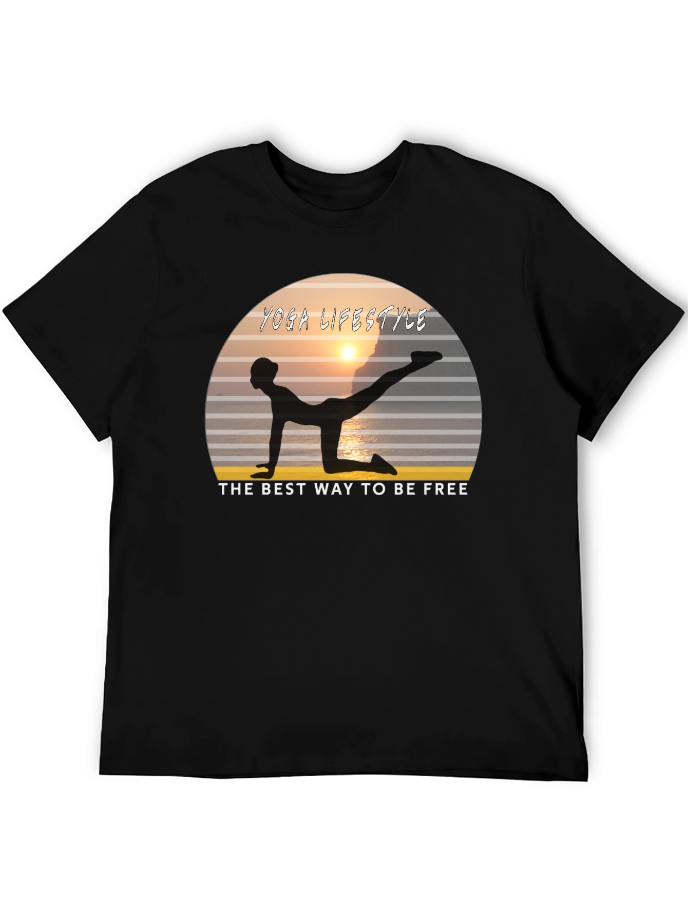 Camiseta Negra Yoga Lifestyle - La Libertad en Movimiento