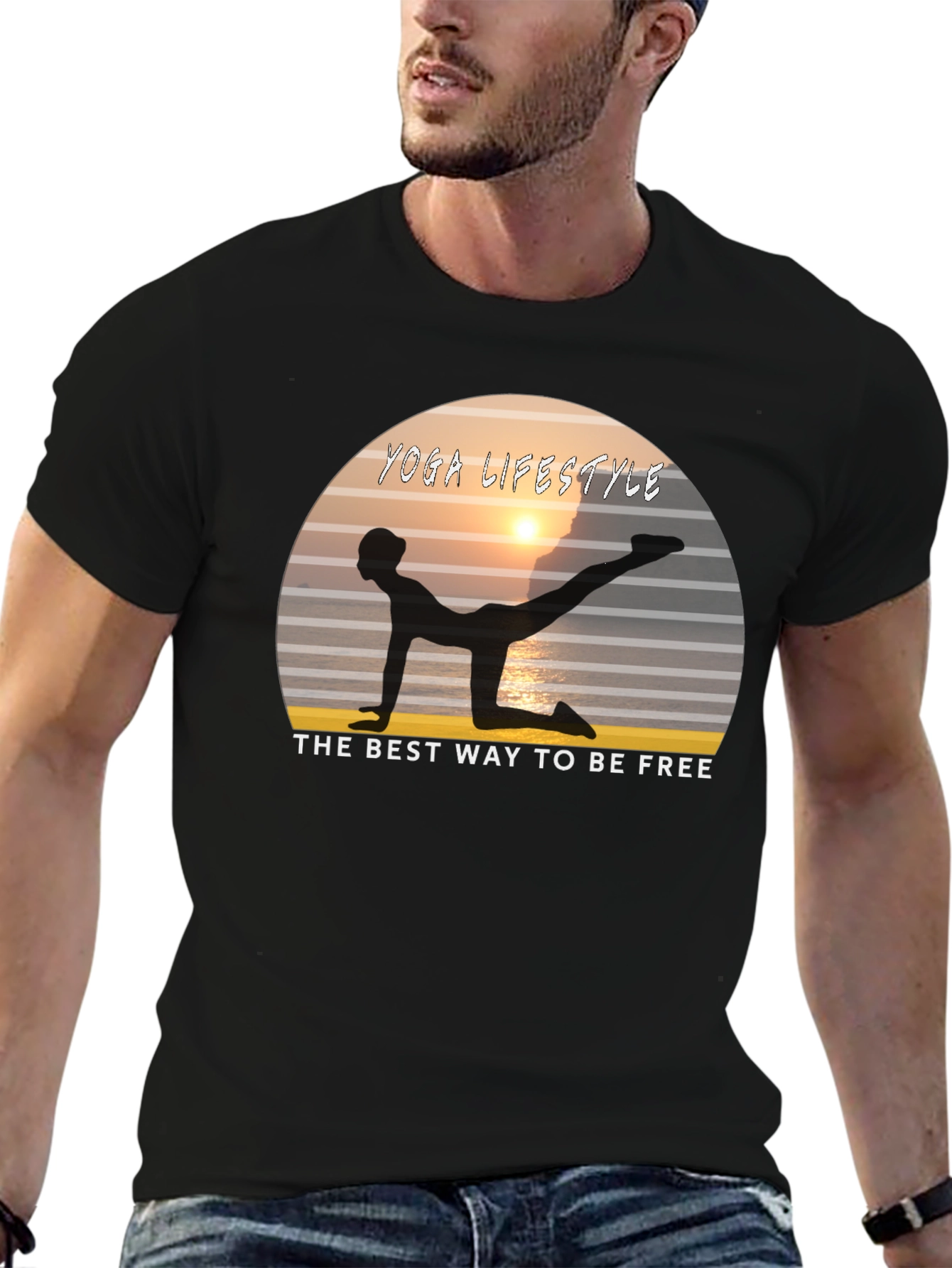 Camiseta Negra Yoga Lifestyle - La Libertad en Movimiento