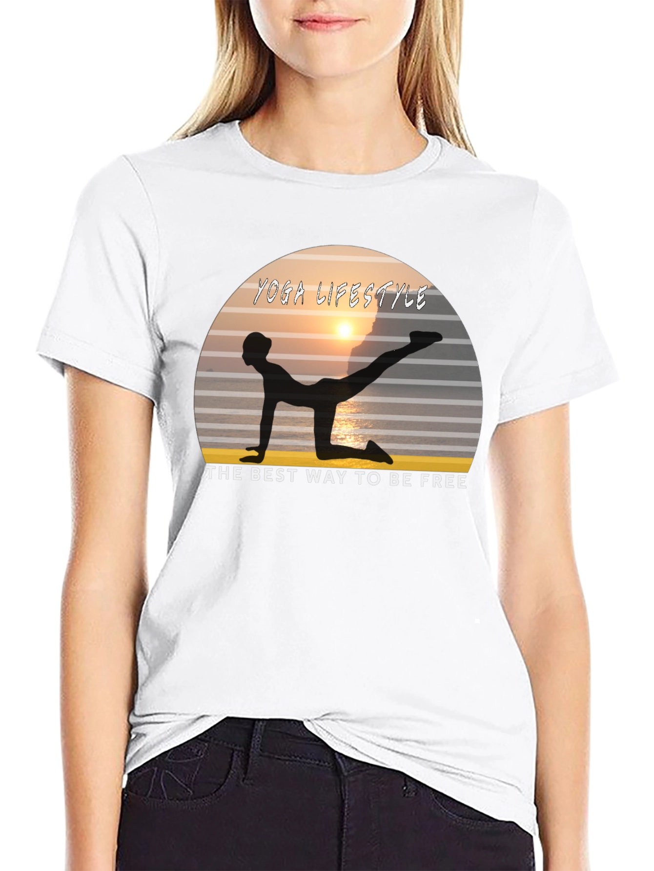 Camiseta Negra Yoga Lifestyle - La Libertad en Movimiento