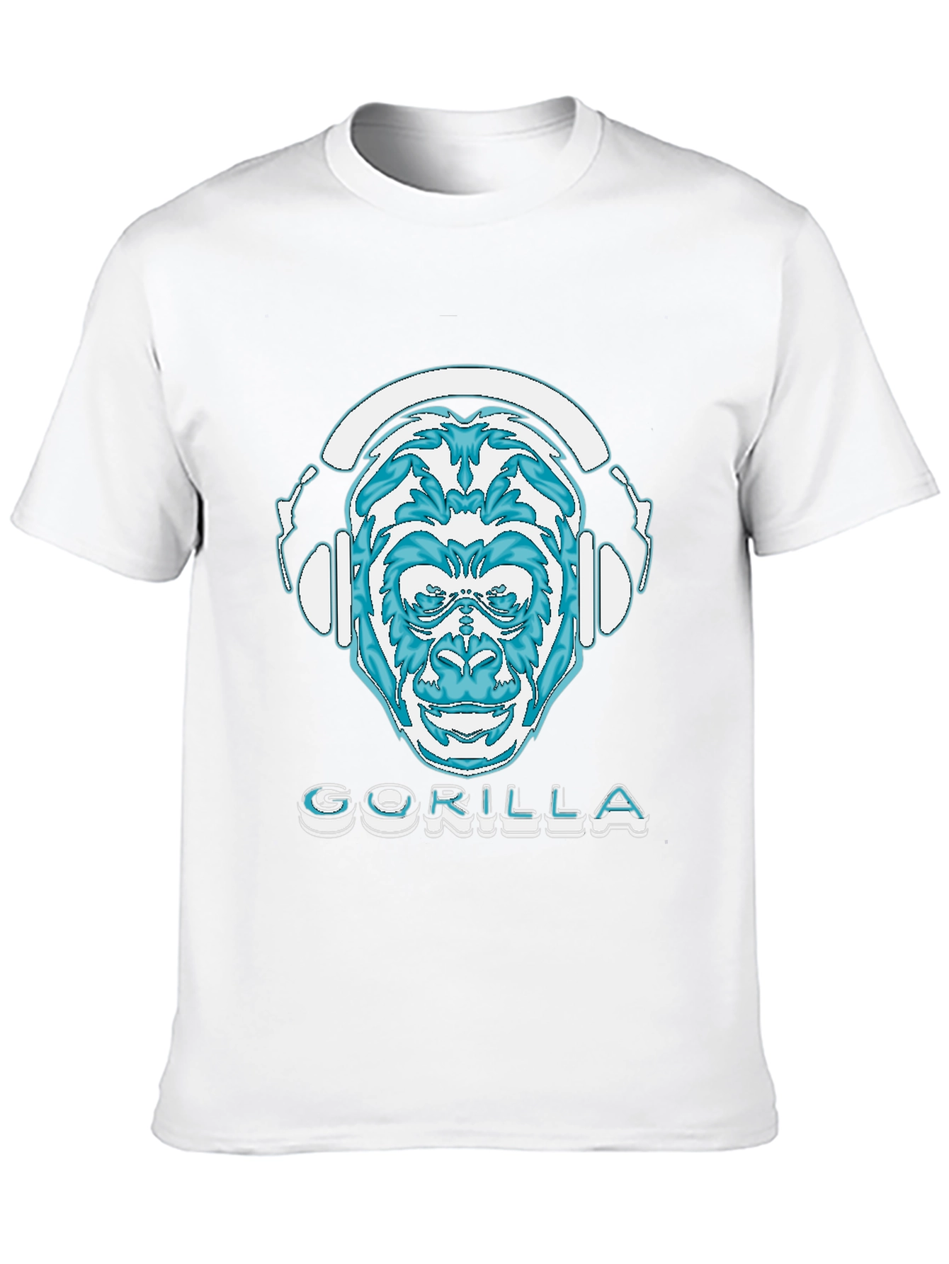 Camiseta Negra con Diseño de Gorila DJ