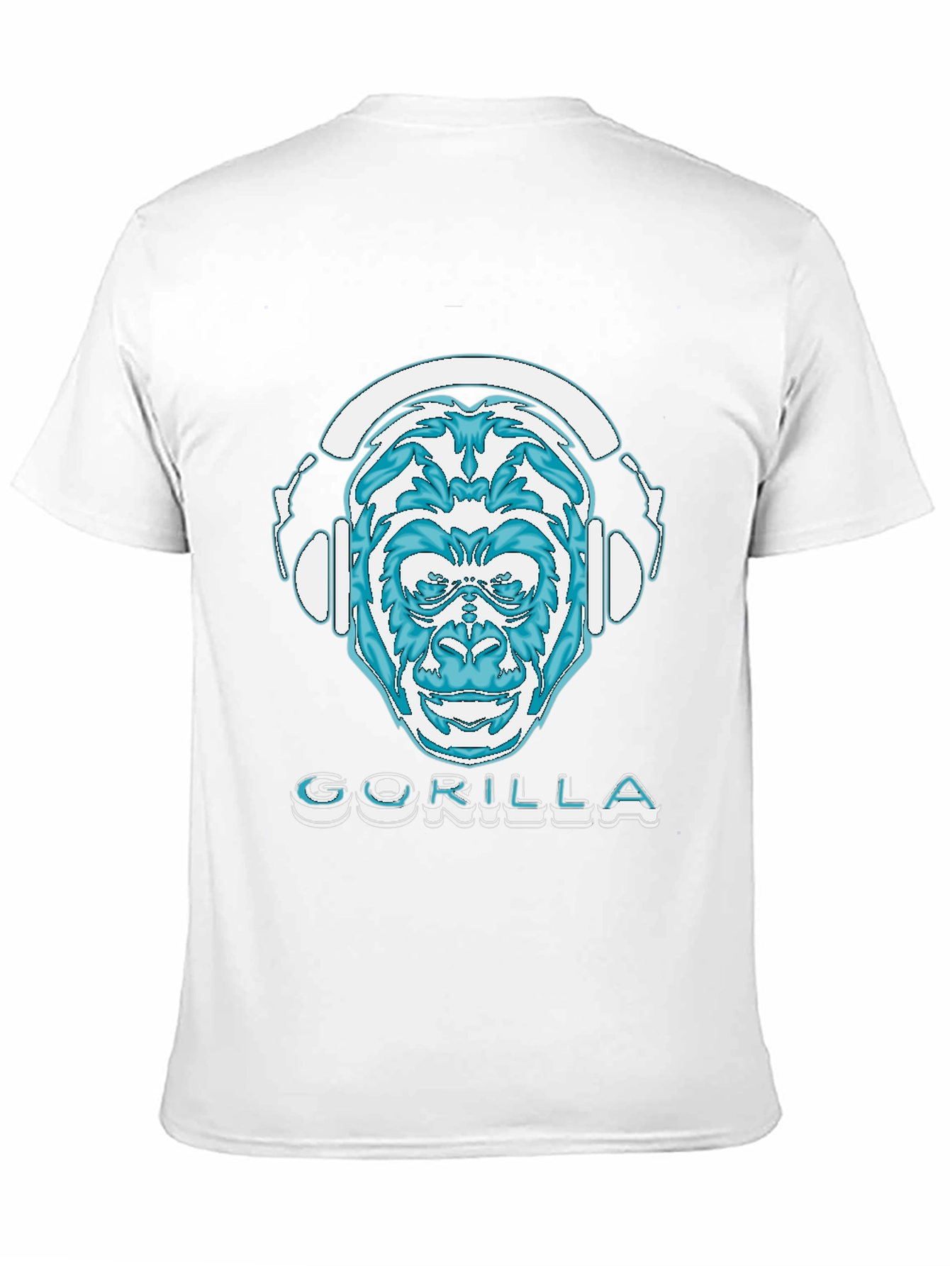 Camiseta Negra con Diseño de Gorila DJ