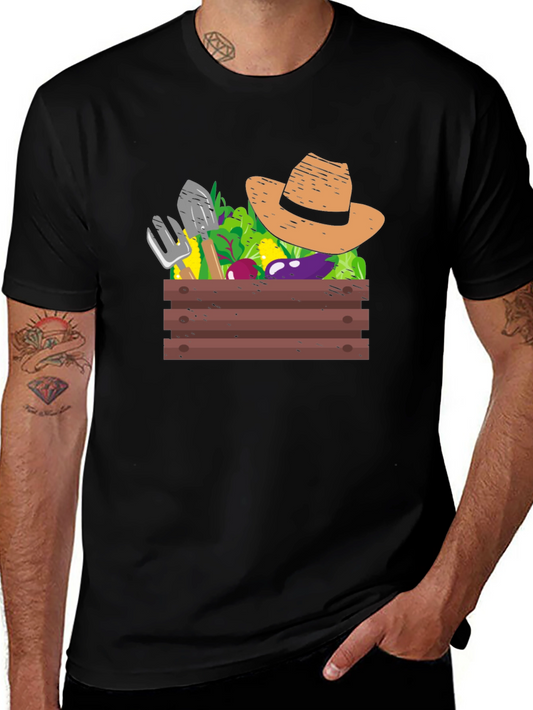 Camiseta Negra Jardinería: Cosecha de Estilo